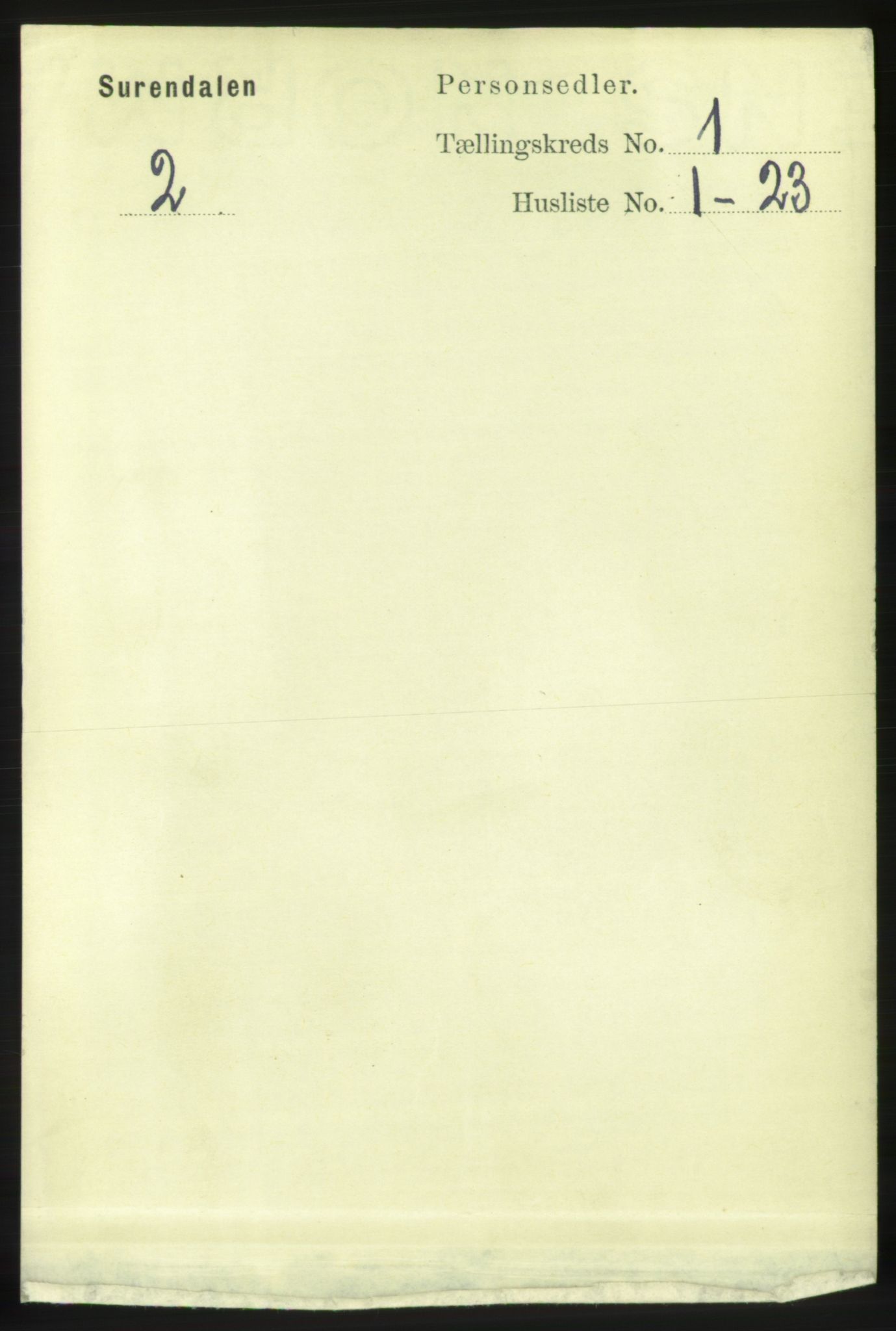RA, 1891 census for 1566 Surnadal, 1891, p. 93