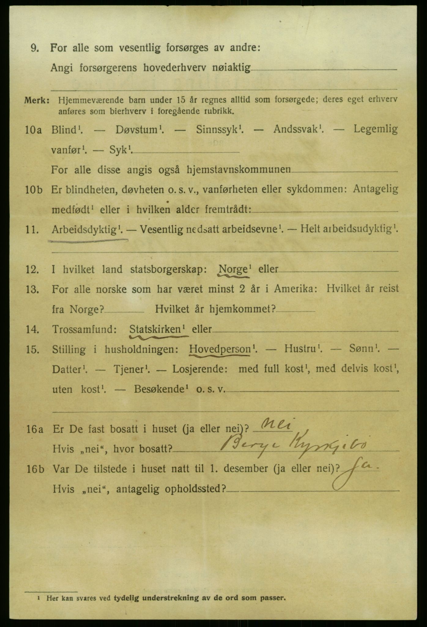 SAB, 1920 census for Kyrkjebø, 1920, p. 5856