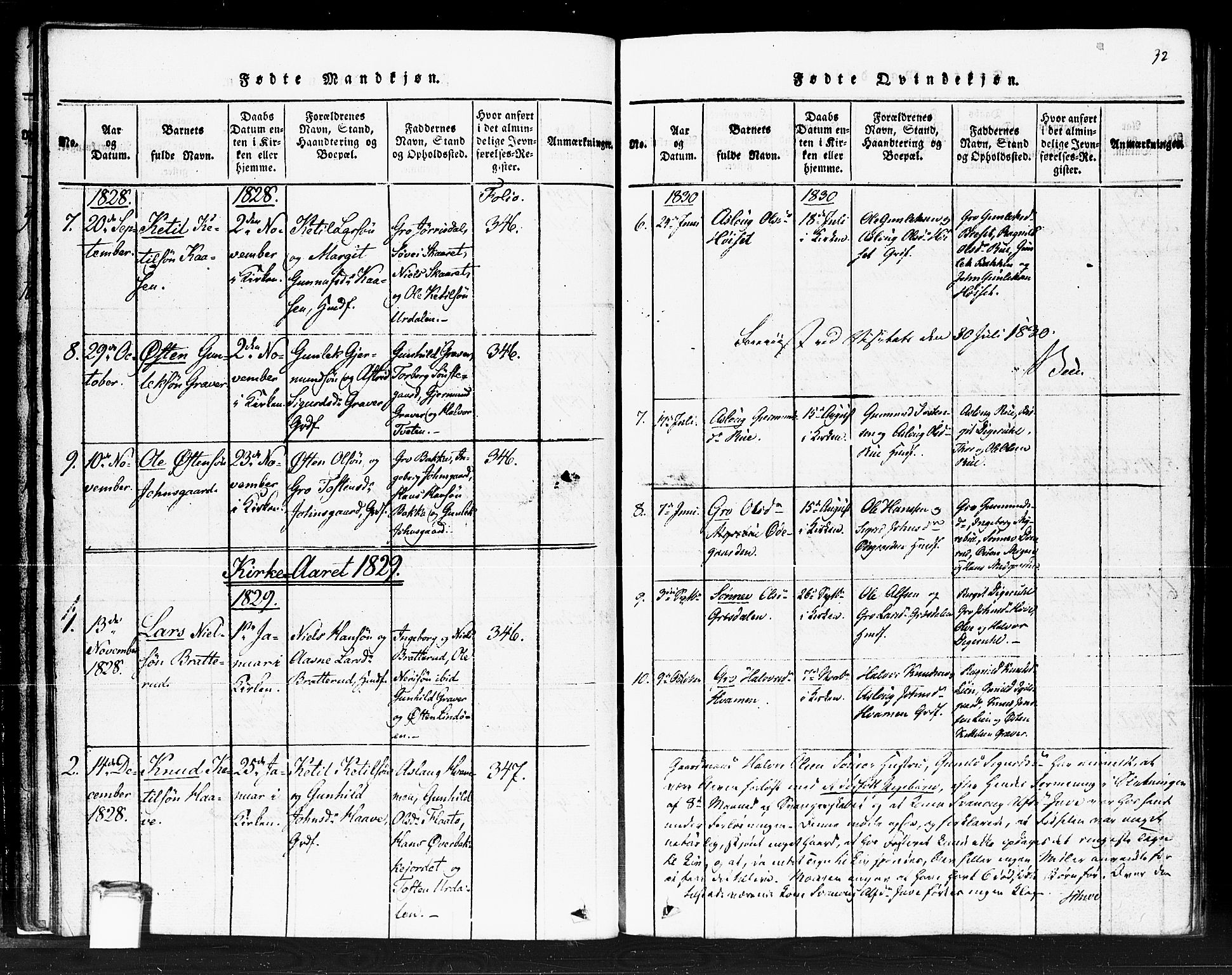Gransherad kirkebøker, SAKO/A-267/F/Fb/L0002: Parish register (official) no. II 2, 1815-1843, p. 32