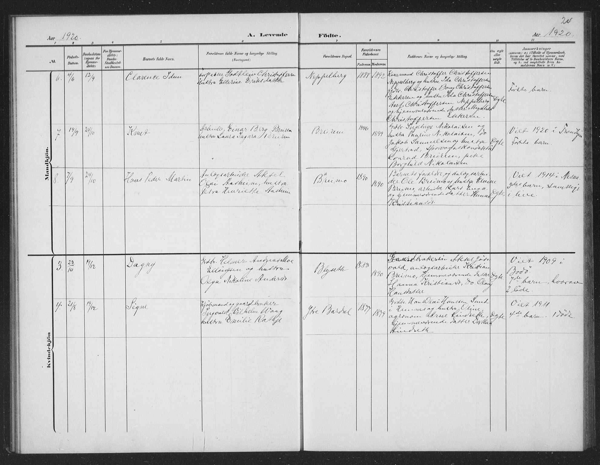 Ministerialprotokoller, klokkerbøker og fødselsregistre - Nordland, AV/SAT-A-1459/833/L0502: Parish register (copy) no. 833C01, 1906-1934, p. 24