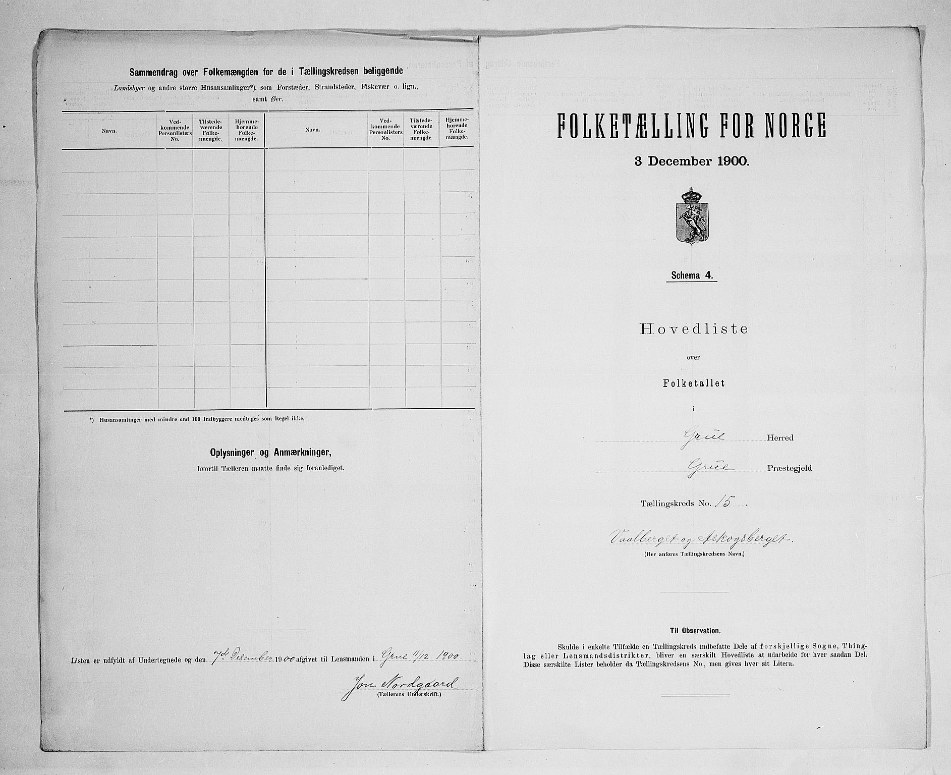 SAH, 1900 census for Grue, 1900, p. 56