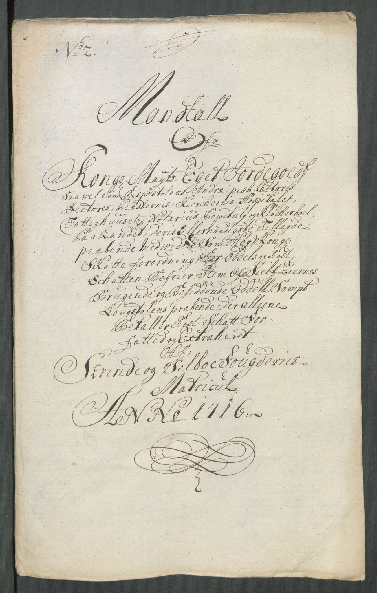 Rentekammeret inntil 1814, Reviderte regnskaper, Fogderegnskap, AV/RA-EA-4092/R61/L4115: Fogderegnskap Strinda og Selbu, 1715-1716, p. 303