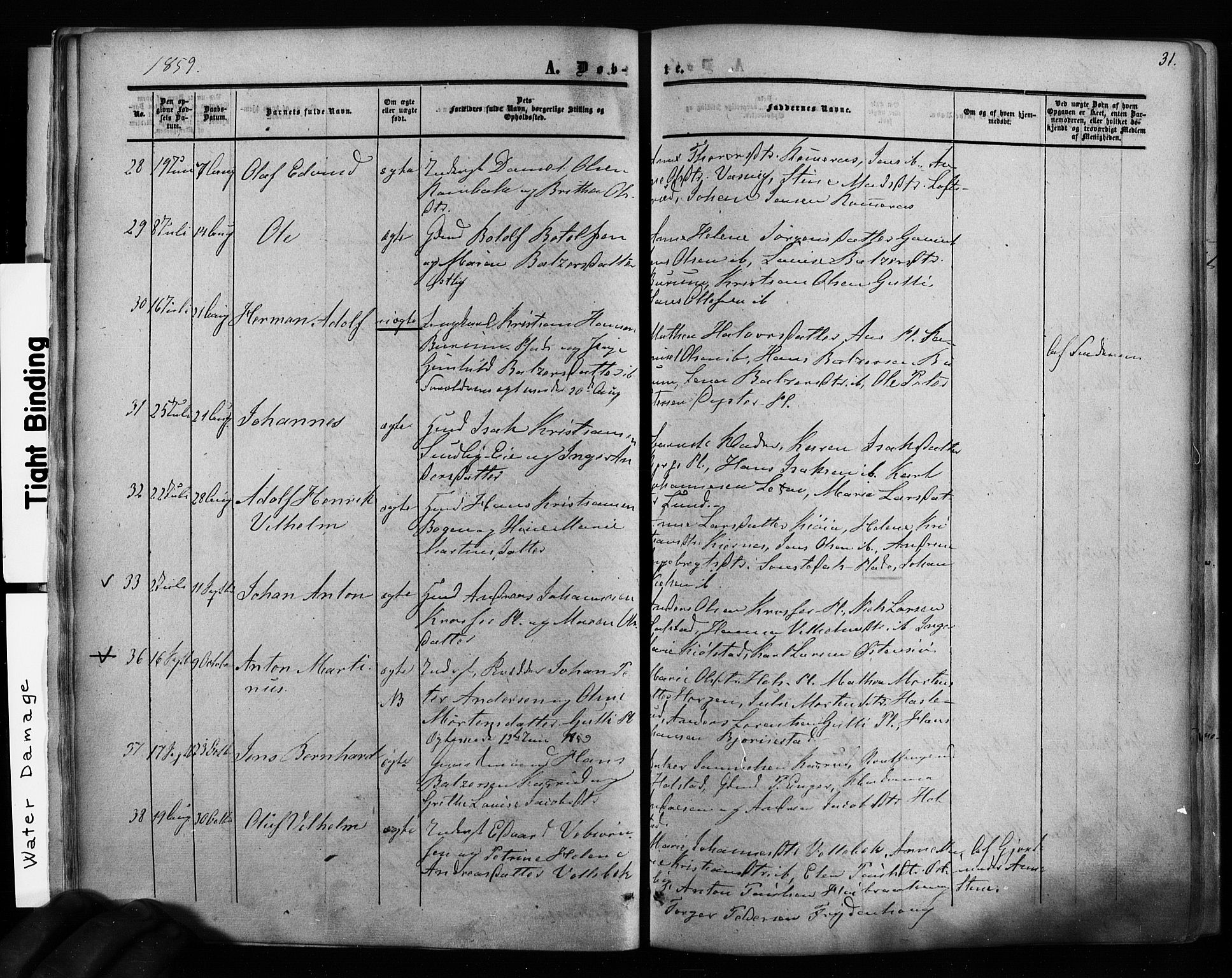 Ås prestekontor Kirkebøker, SAO/A-10894/F/Fa/L0007: Parish register (official) no. I 7, 1854-1870, p. 31