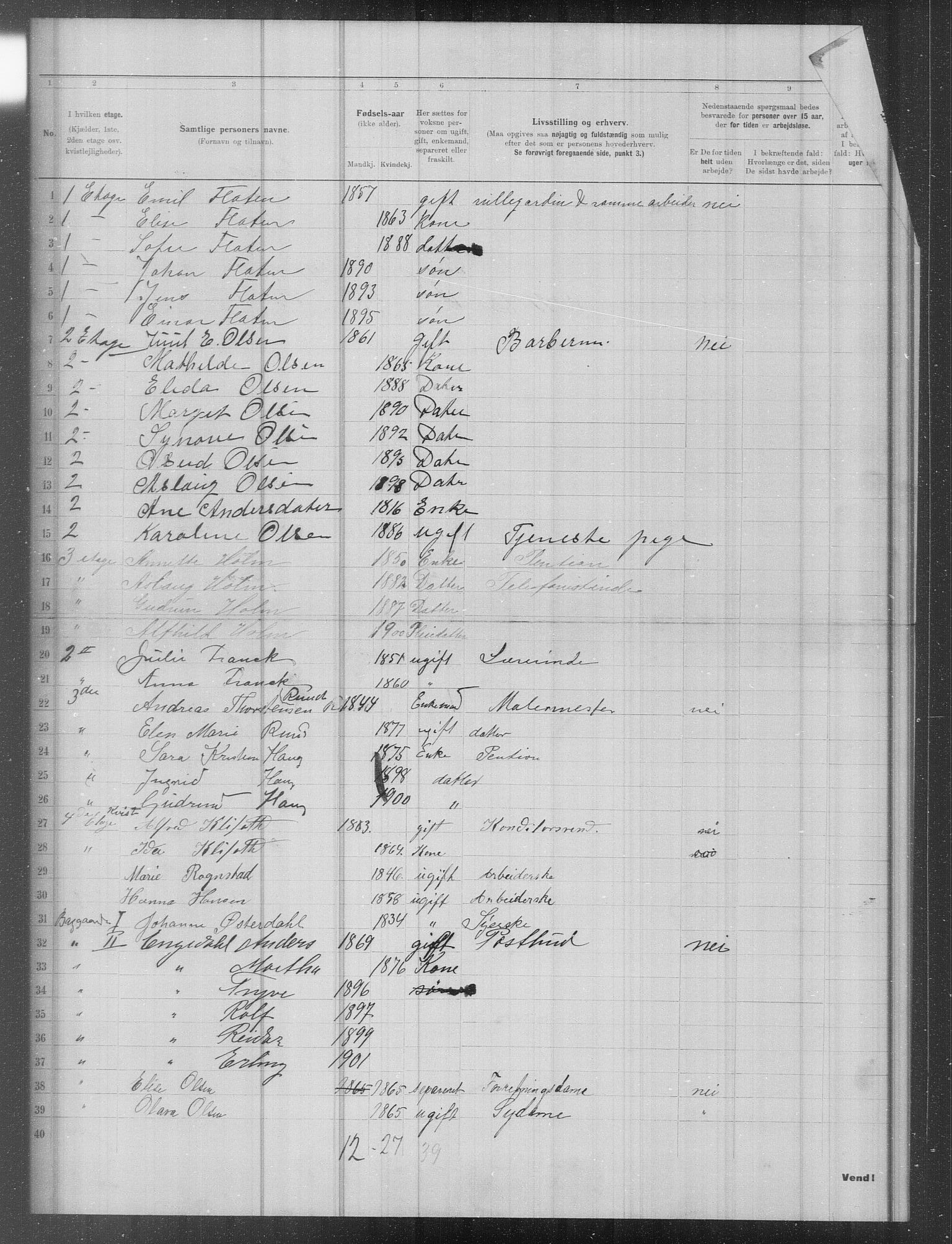 OBA, Municipal Census 1902 for Kristiania, 1902, p. 14321