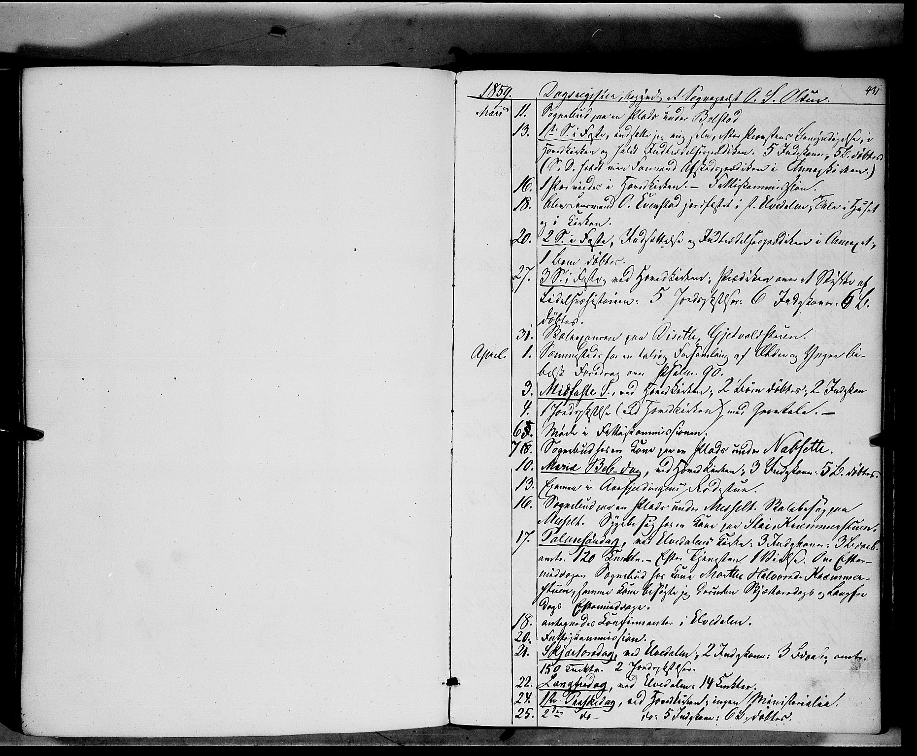 Åmot prestekontor, Hedmark, SAH/PREST-056/H/Ha/Haa/L0006: Parish register (official) no. 6, 1842-1861, p. 431