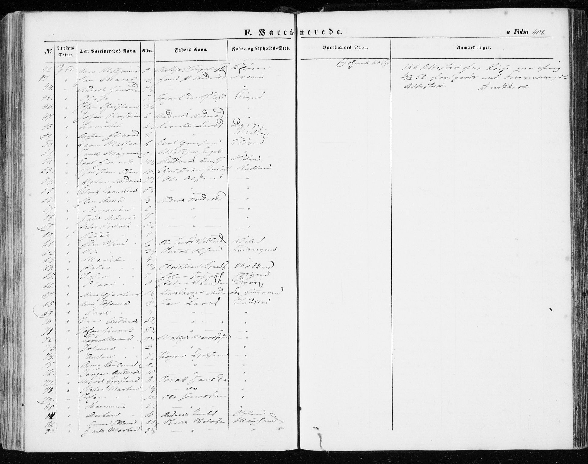 Ministerialprotokoller, klokkerbøker og fødselsregistre - Sør-Trøndelag, SAT/A-1456/634/L0530: Parish register (official) no. 634A06, 1852-1860, p. 408