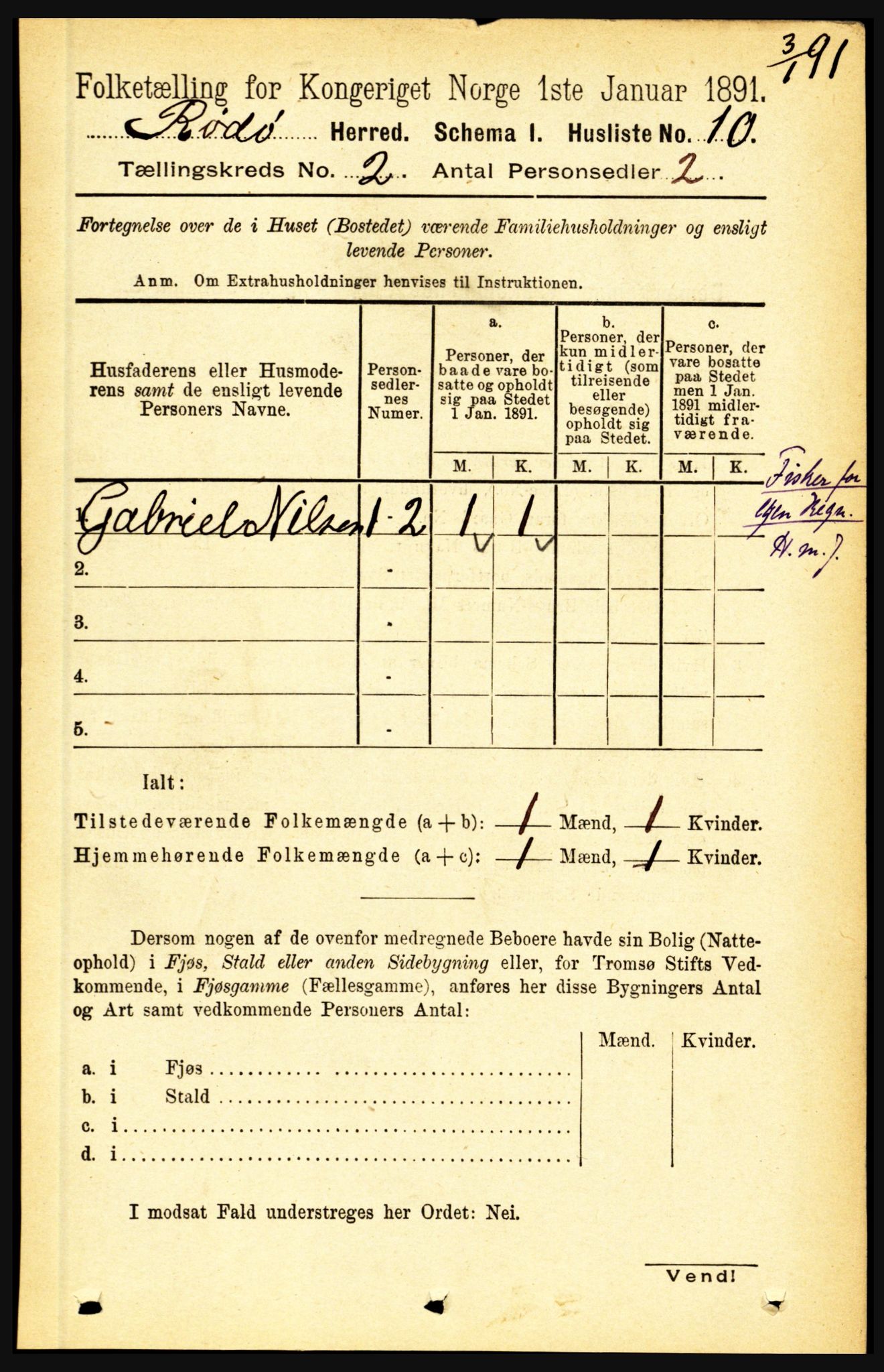 RA, 1891 census for 1836 Rødøy, 1891, p. 163