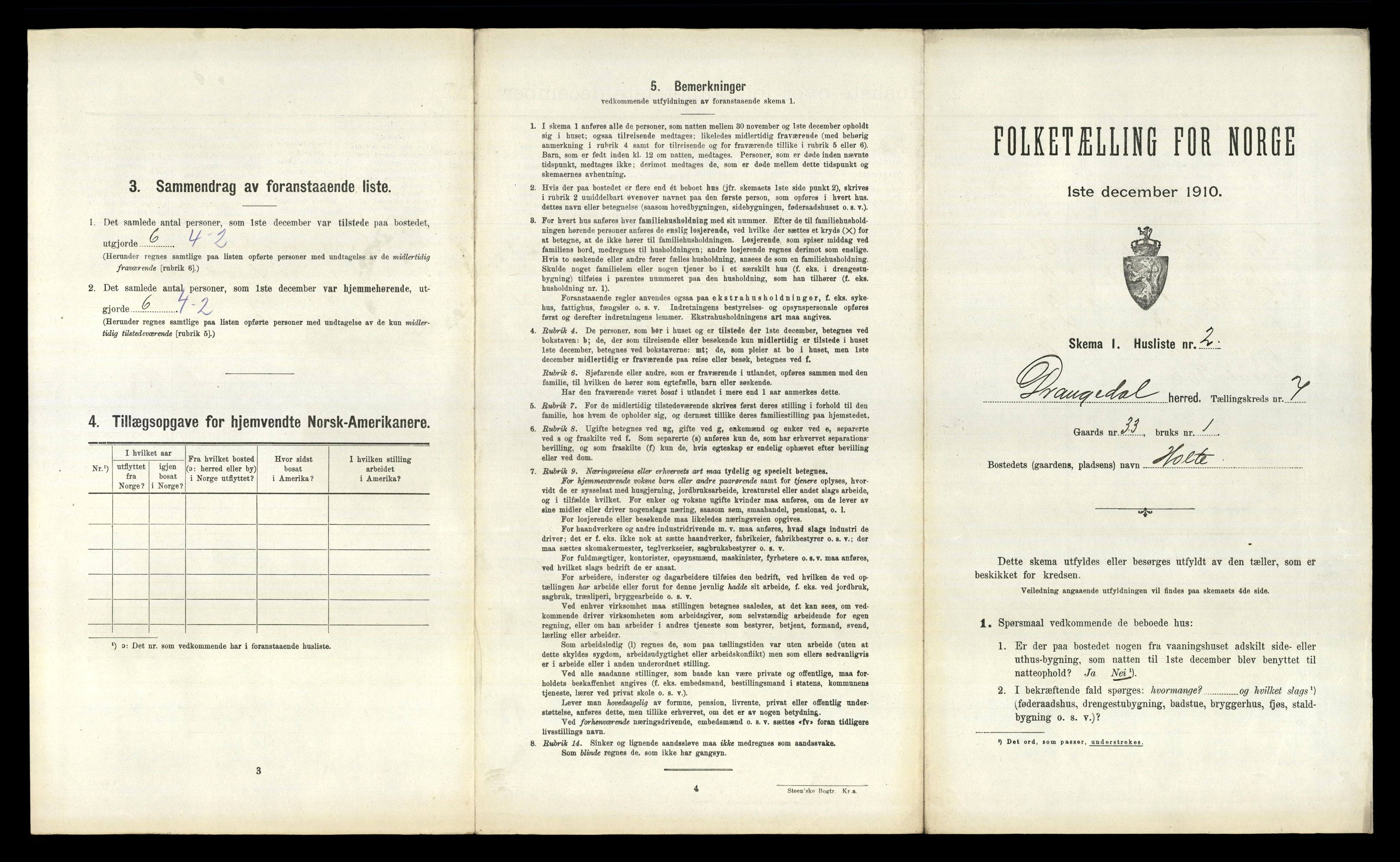 RA, 1910 census for Drangedal, 1910, p. 585