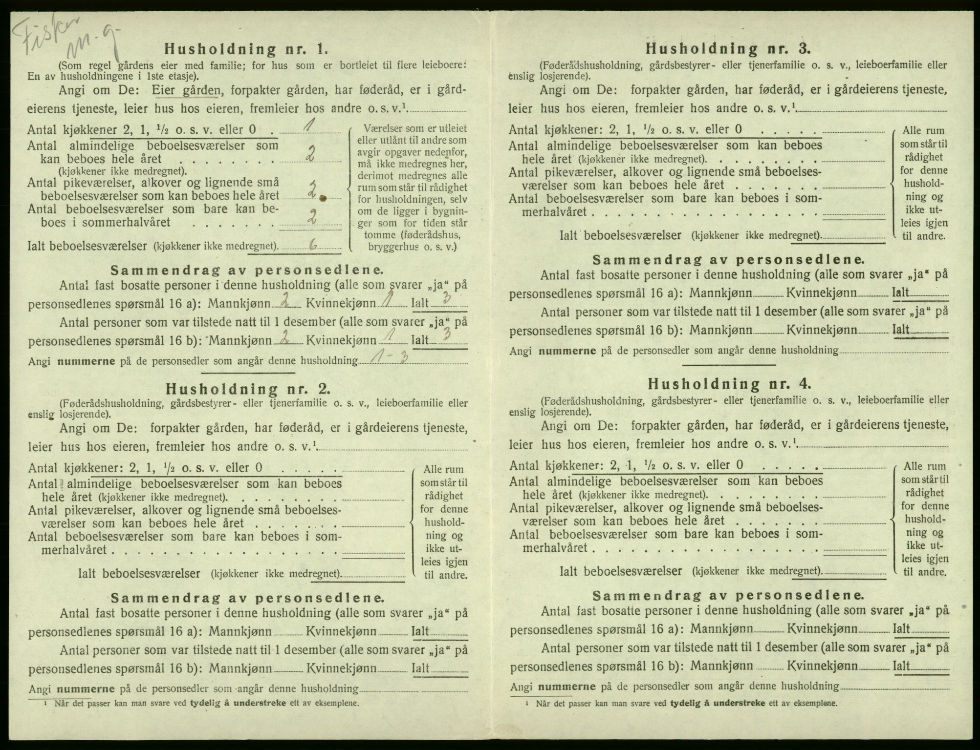 SAB, 1920 census for Austevoll, 1920, p. 464