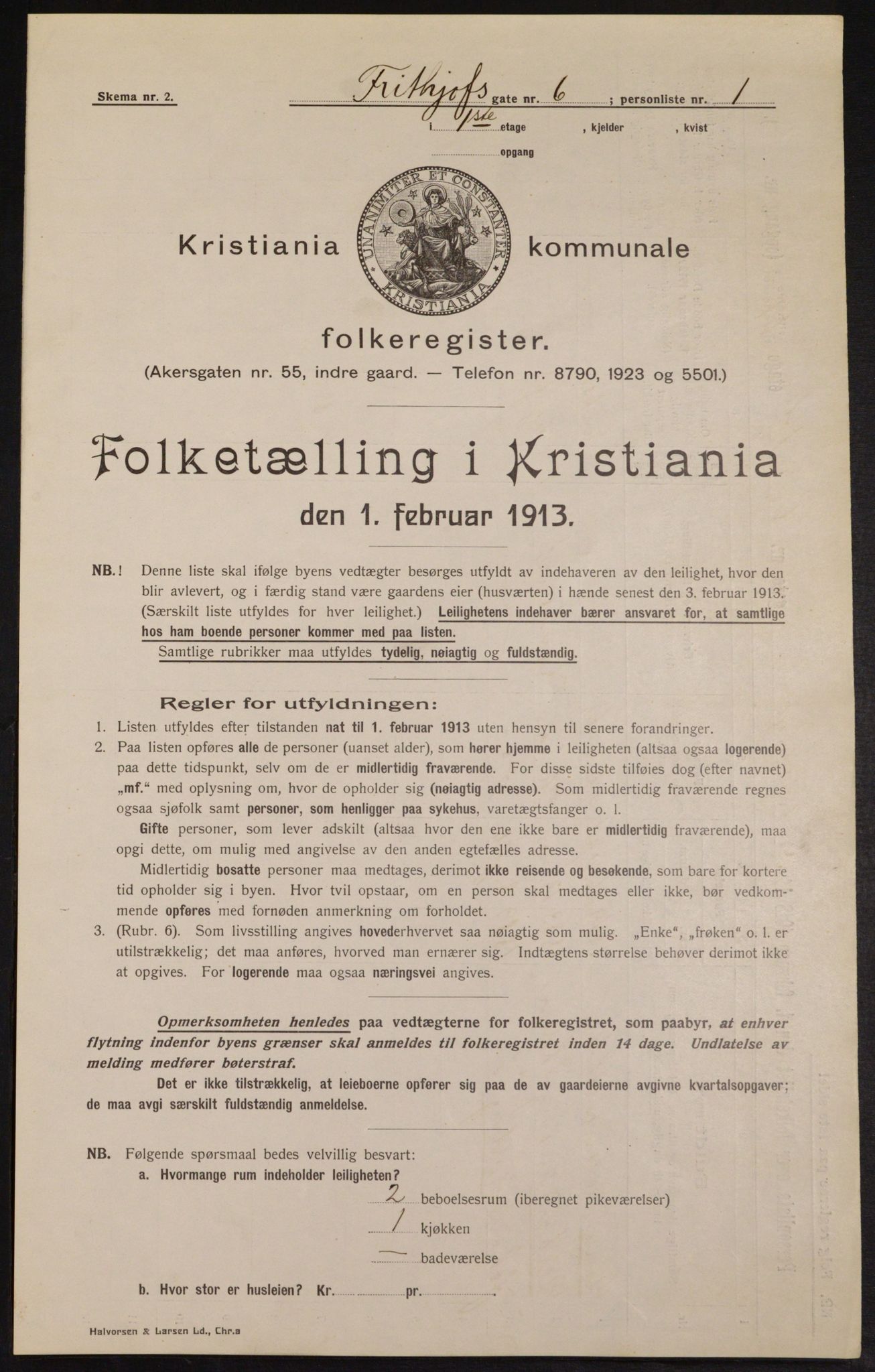 OBA, Municipal Census 1913 for Kristiania, 1913, p. 27000