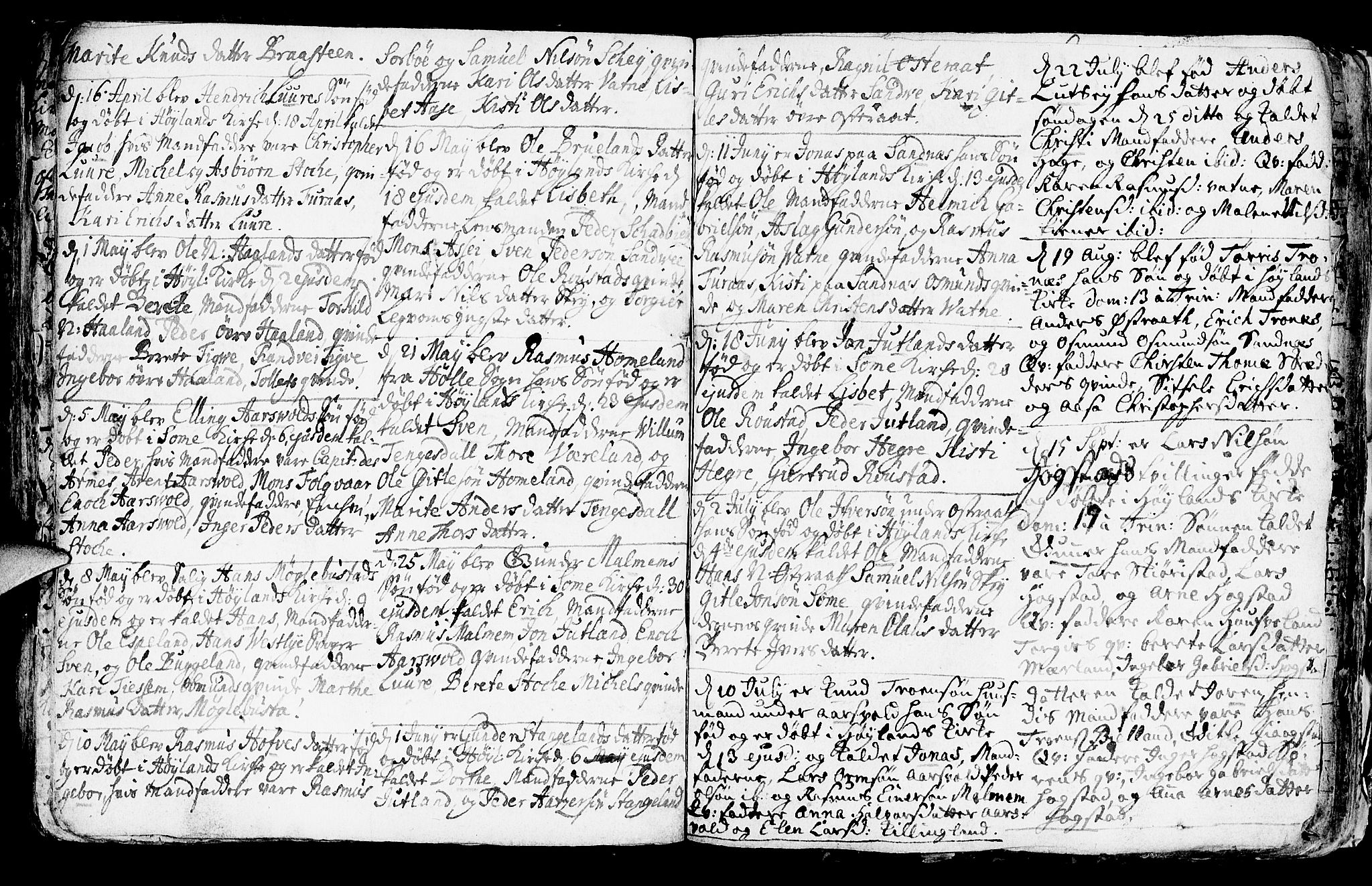 Høyland sokneprestkontor, SAST/A-101799/001/30BA/L0001: Parish register (official) no. A 1, 1691-1732