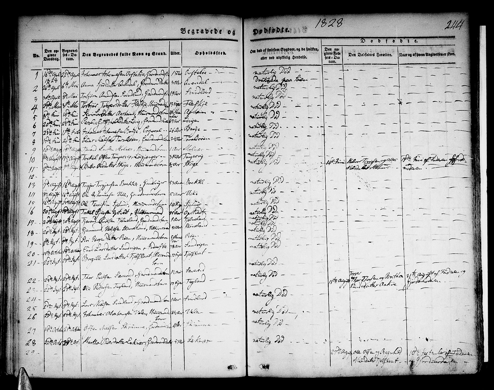 Skånevik sokneprestembete, SAB/A-77801/H/Haa: Parish register (official) no. A 4, 1828-1848, p. 244