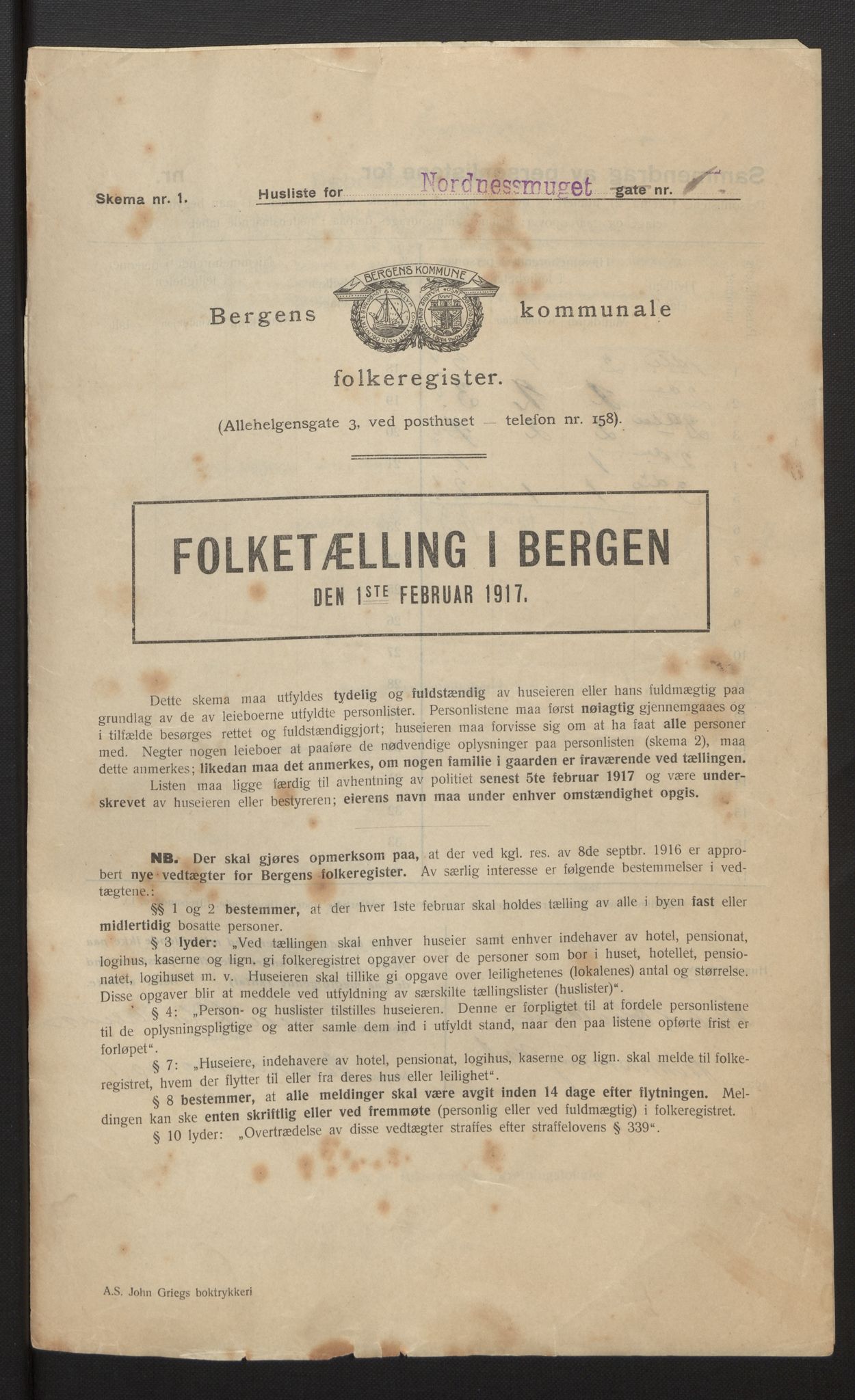 SAB, Municipal Census 1917 for Bergen, 1917, p. 26637