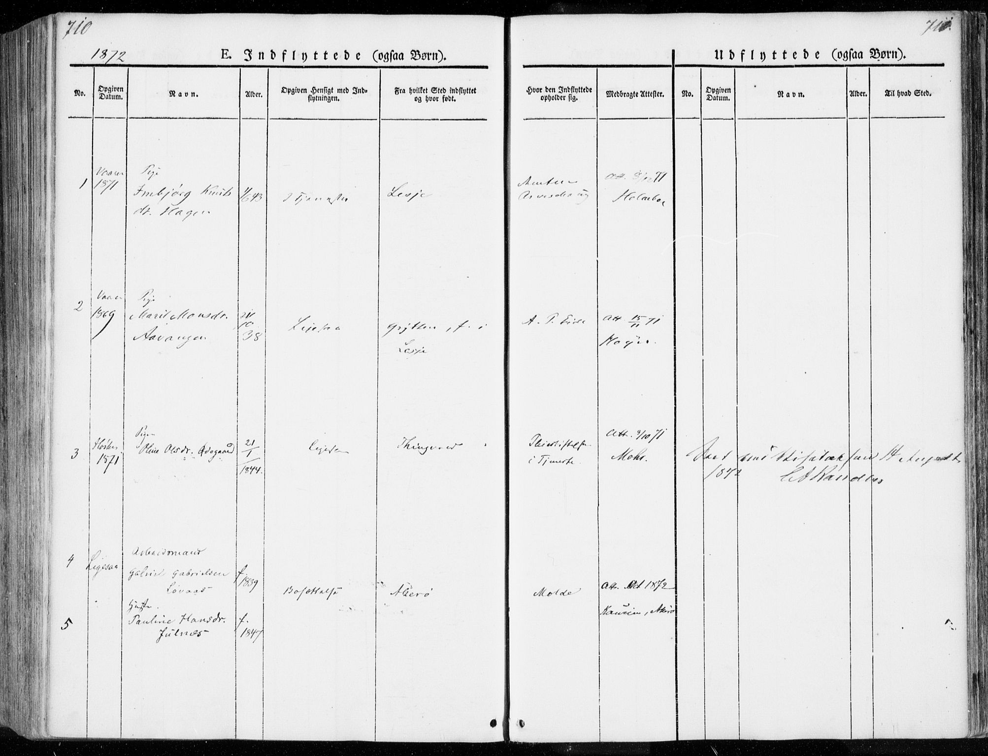 Ministerialprotokoller, klokkerbøker og fødselsregistre - Møre og Romsdal, AV/SAT-A-1454/558/L0689: Parish register (official) no. 558A03, 1843-1872, p. 710-711