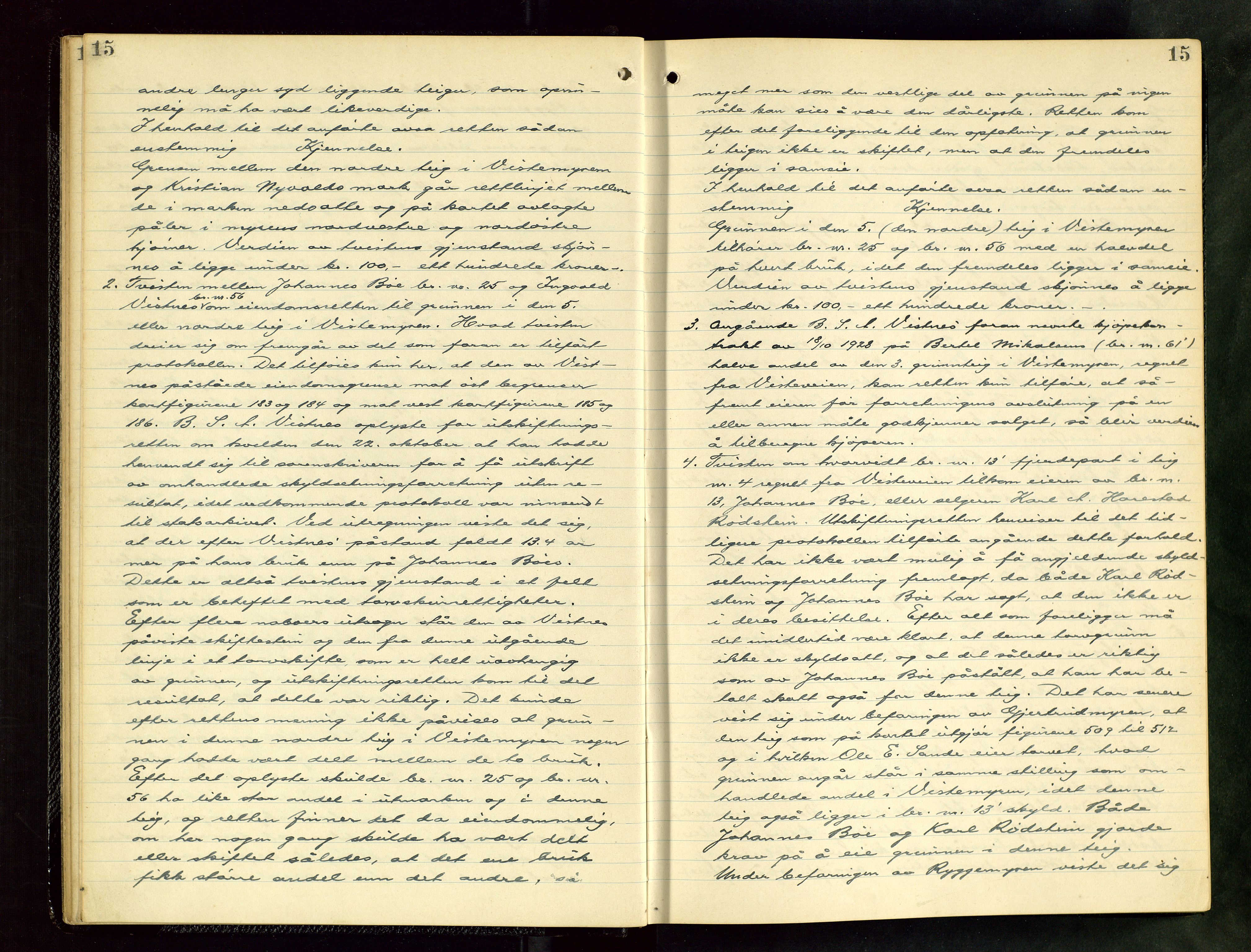 Rogaland jordskifterett, AV/SAST-A-102426/Oa/L0082: Forhandlingsprotokoll, 1929-1932, p. 15