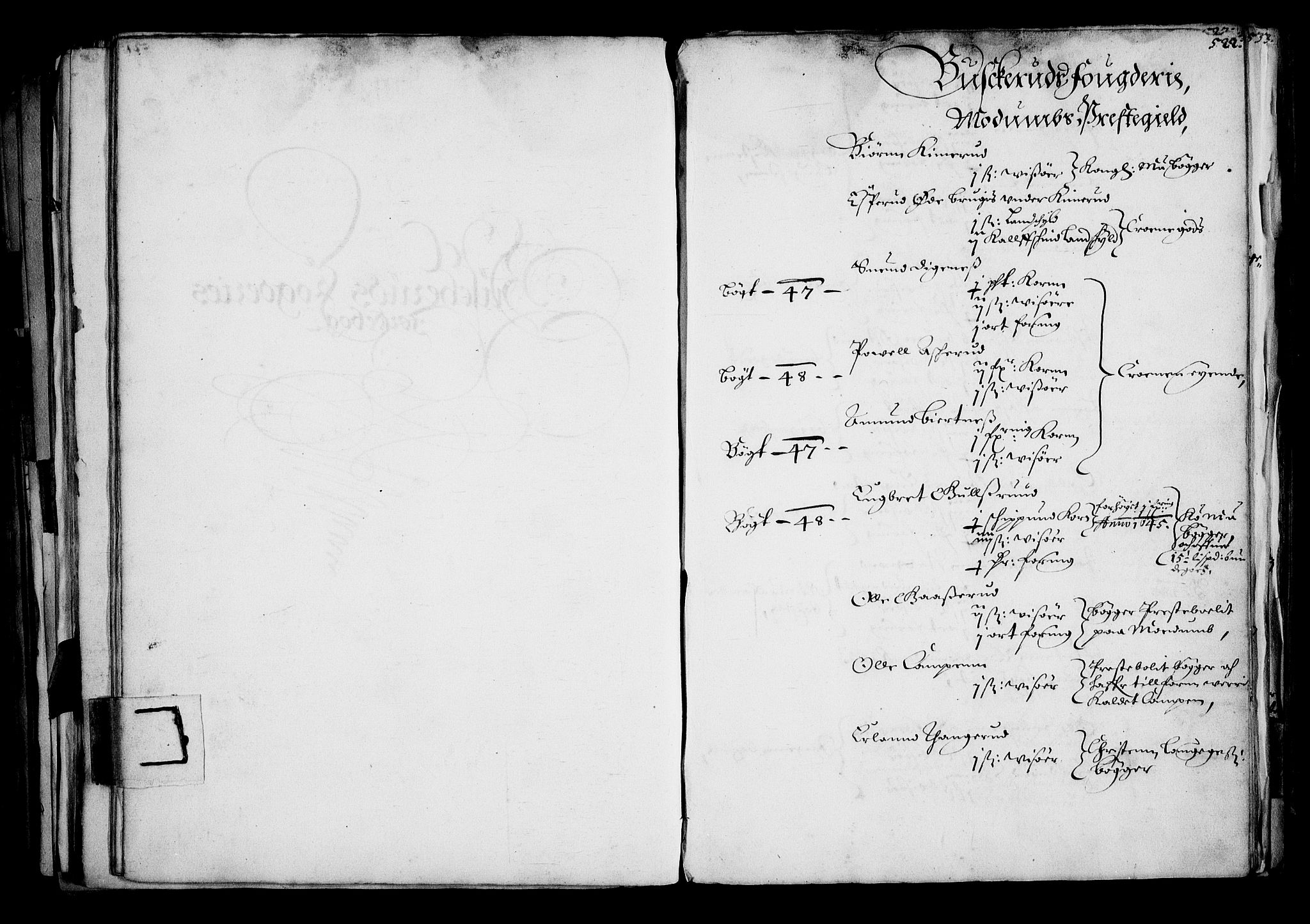 Rentekammeret inntil 1814, Realistisk ordnet avdeling, RA/EA-4070/N/Na/L0001: [XI f]: Akershus stifts jordebok, 1652, p. 521b-522a
