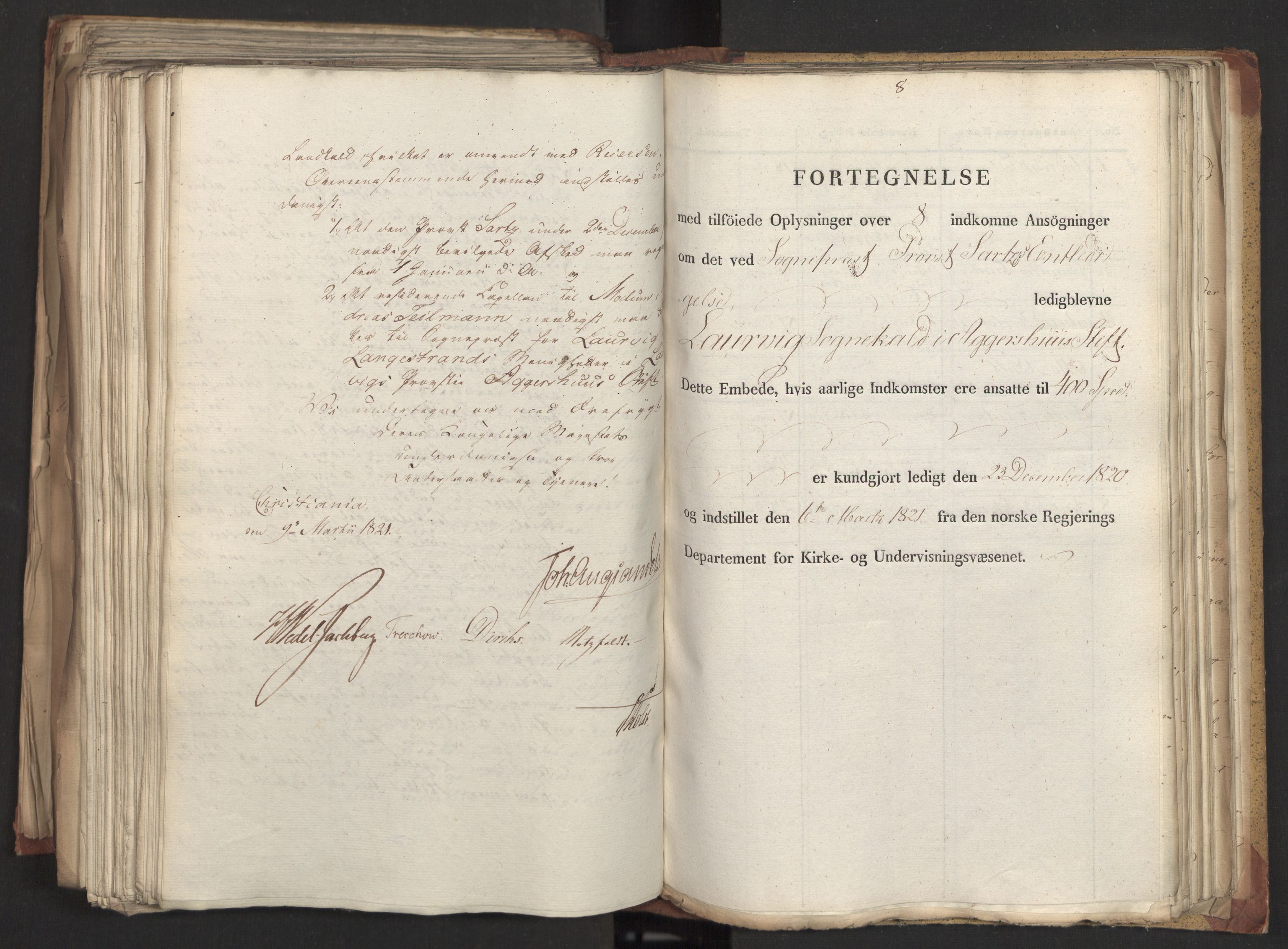 Statsrådsavdelingen i Stockholm, AV/RA-S-1003/D/Da/L0025: Regjeringsinnstillinger nr. 4873-5062, 1821, p. 401