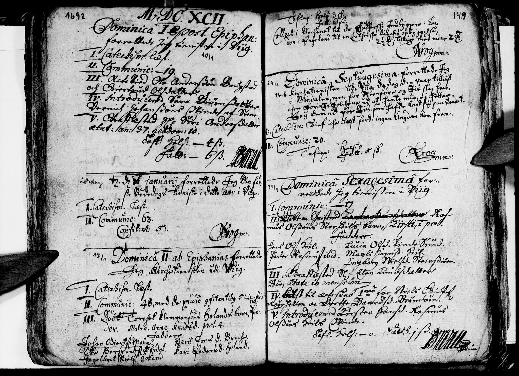 Ministerialprotokoller, klokkerbøker og fødselsregistre - Nordland, SAT/A-1459/812/L0172: Parish register (official) no. 812A01, 1677-1718, p. 149