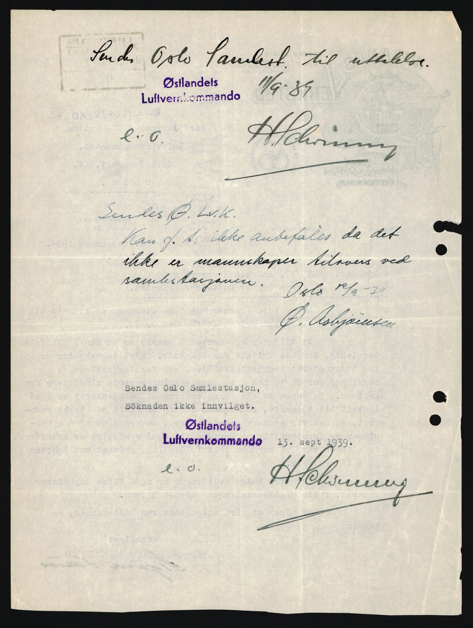 Forsvaret, Forsvarets krigshistoriske avdeling, RA/RAFA-2017/Y/Yb/L0162: II-C-11-828  -  Luftvernet, 1940, p. 890