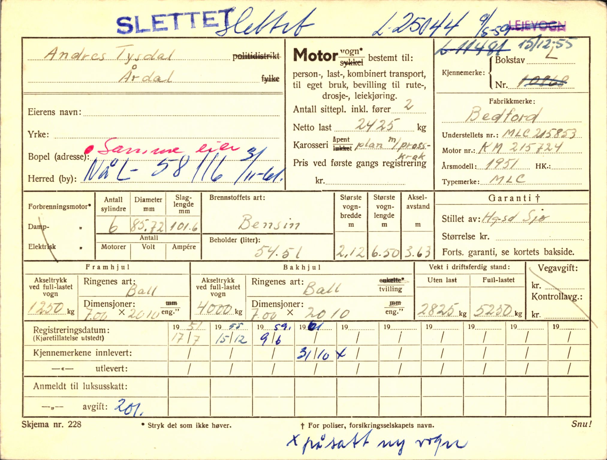 Stavanger trafikkstasjon, AV/SAST-A-101942/0/F/L0042: L-24600 - L-25233, 1930-1971, p. 1613