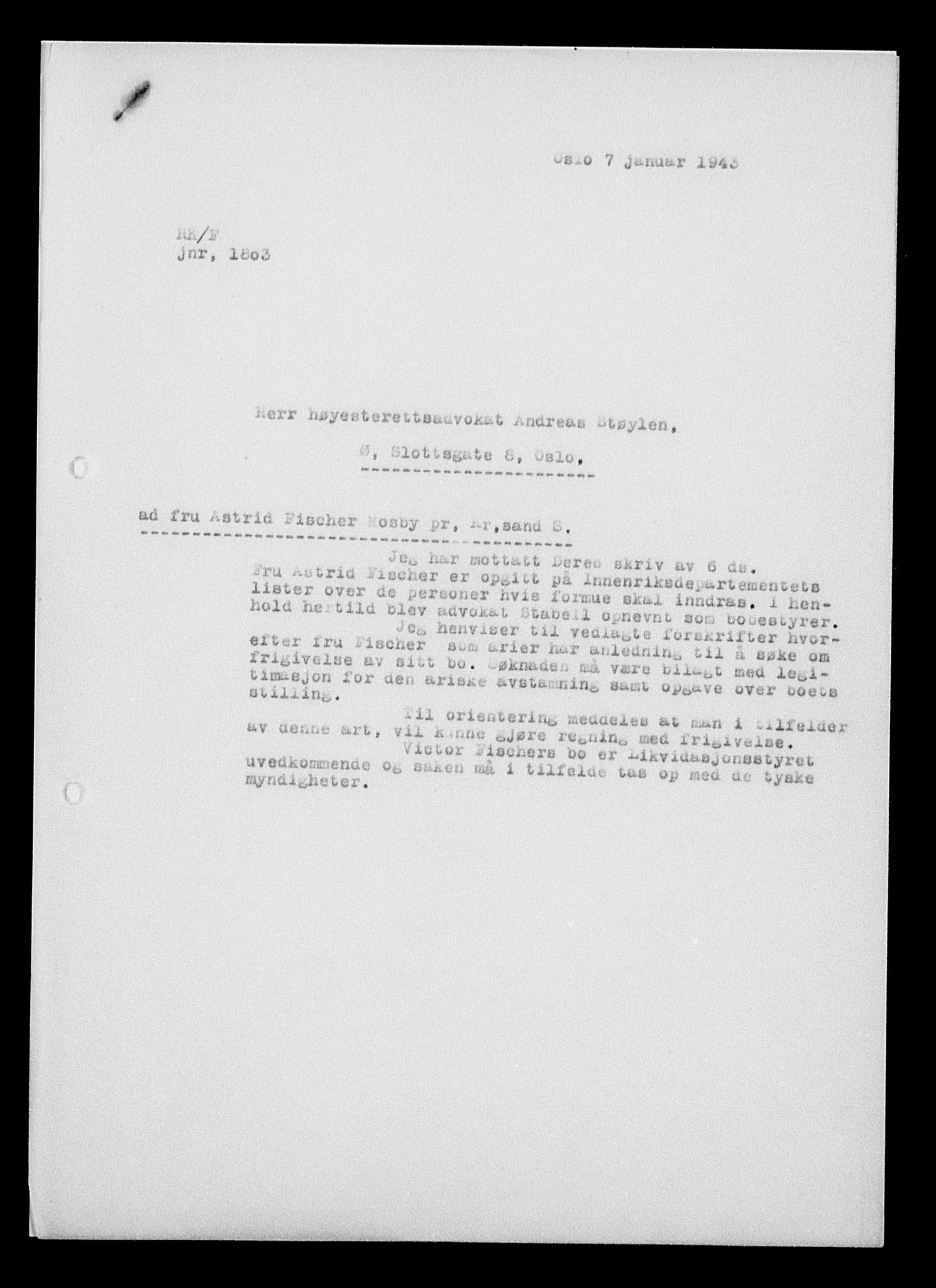 Justisdepartementet, Tilbakeføringskontoret for inndratte formuer, AV/RA-S-1564/H/Hc/Hcd/L0995: --, 1945-1947, p. 354