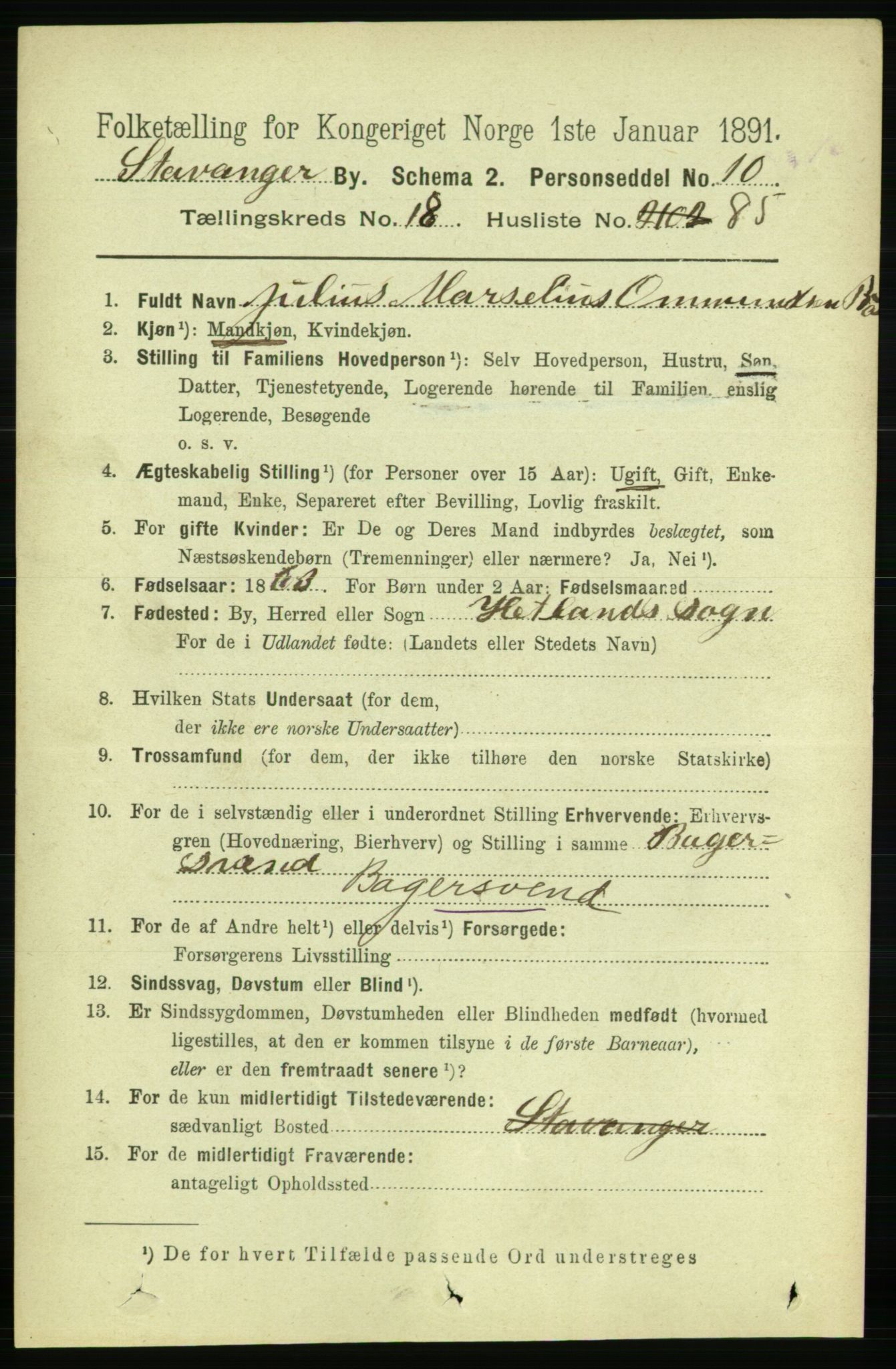 RA, 1891 census for 1103 Stavanger, 1891, p. 22427