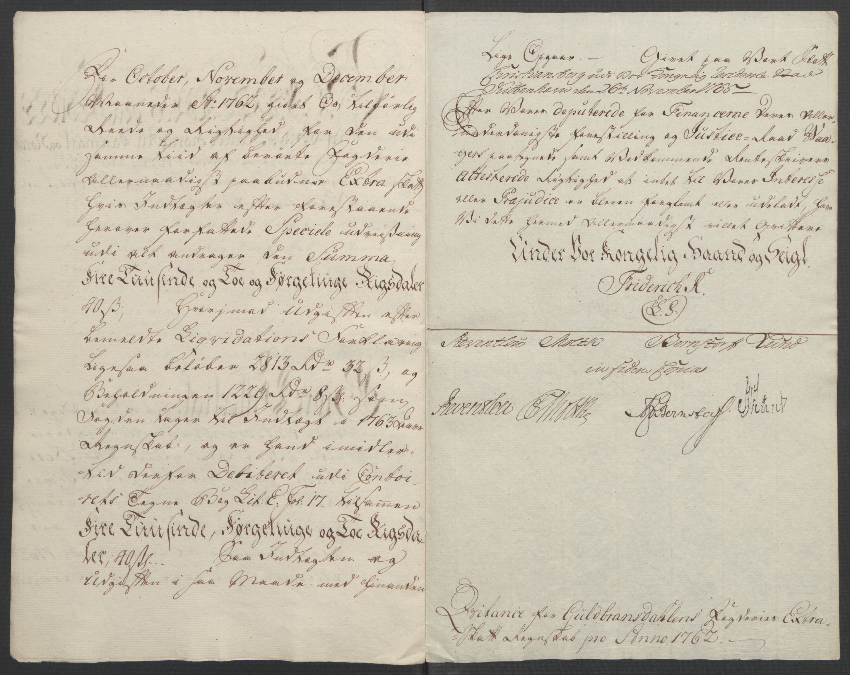 Rentekammeret inntil 1814, Reviderte regnskaper, Fogderegnskap, RA/EA-4092/R17/L1266: Ekstraskatten Gudbrandsdal, 1762-1766, p. 12