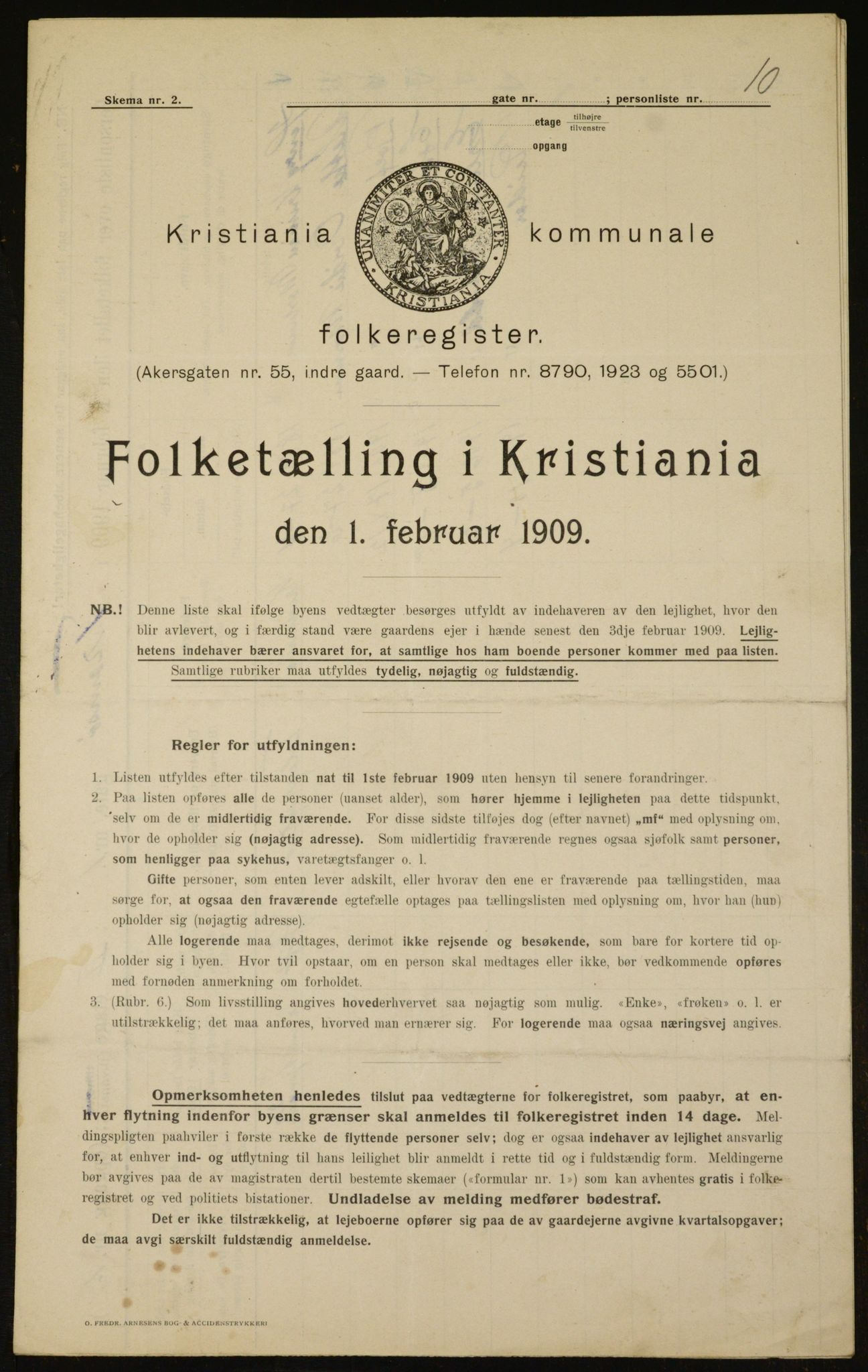 OBA, Municipal Census 1909 for Kristiania, 1909, p. 104844