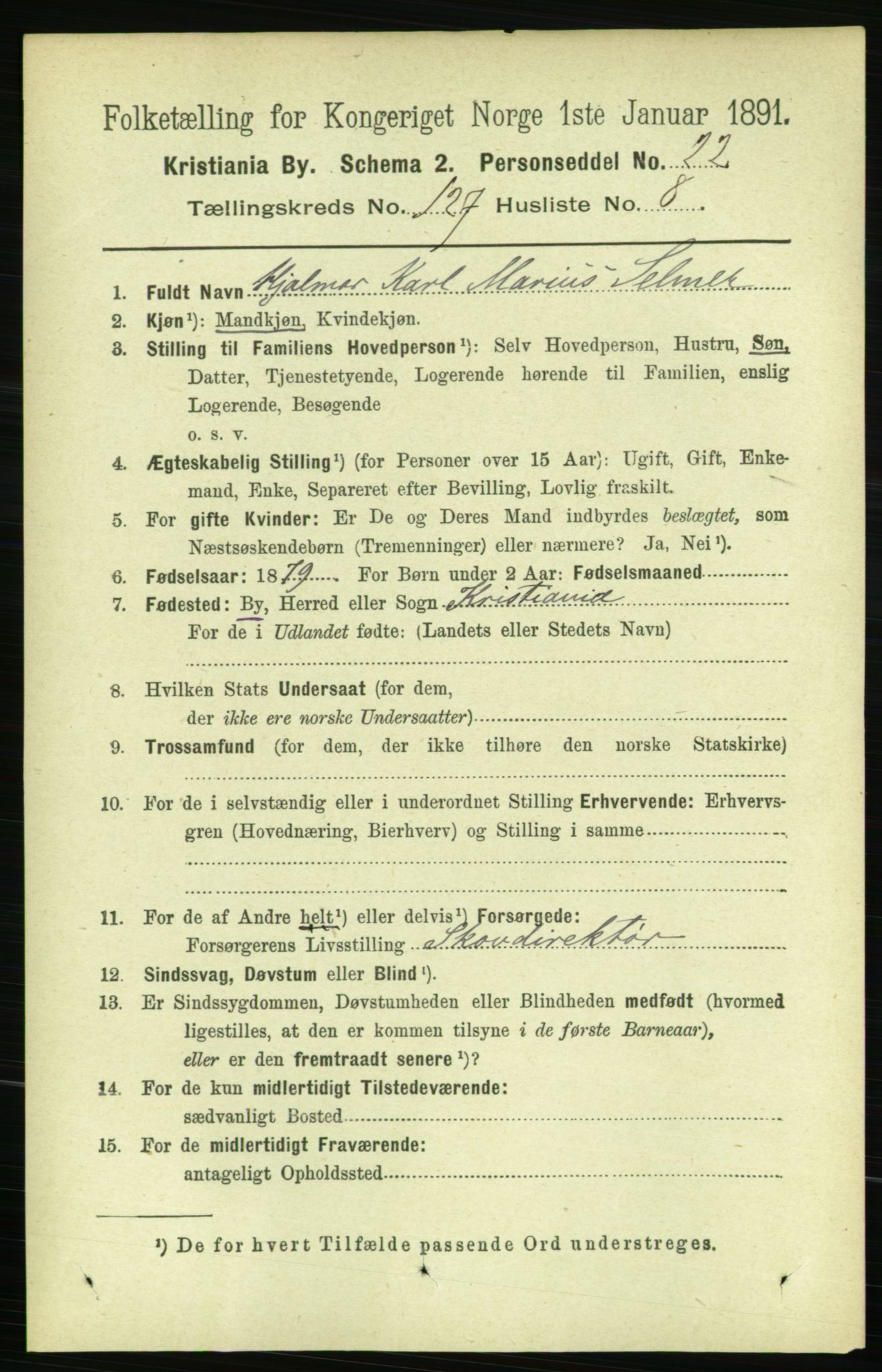 RA, 1891 census for 0301 Kristiania, 1891, p. 68122