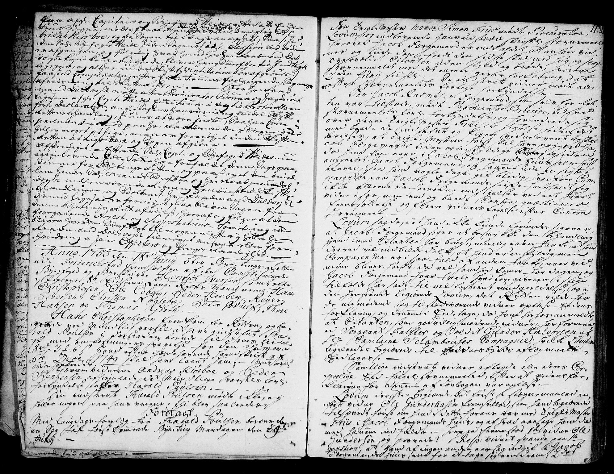 Fredrikstad byfogd, AV/SAO-A-10473a/F/Fb/L0014: Tingbok, 1752-1765, p. 10b-11a
