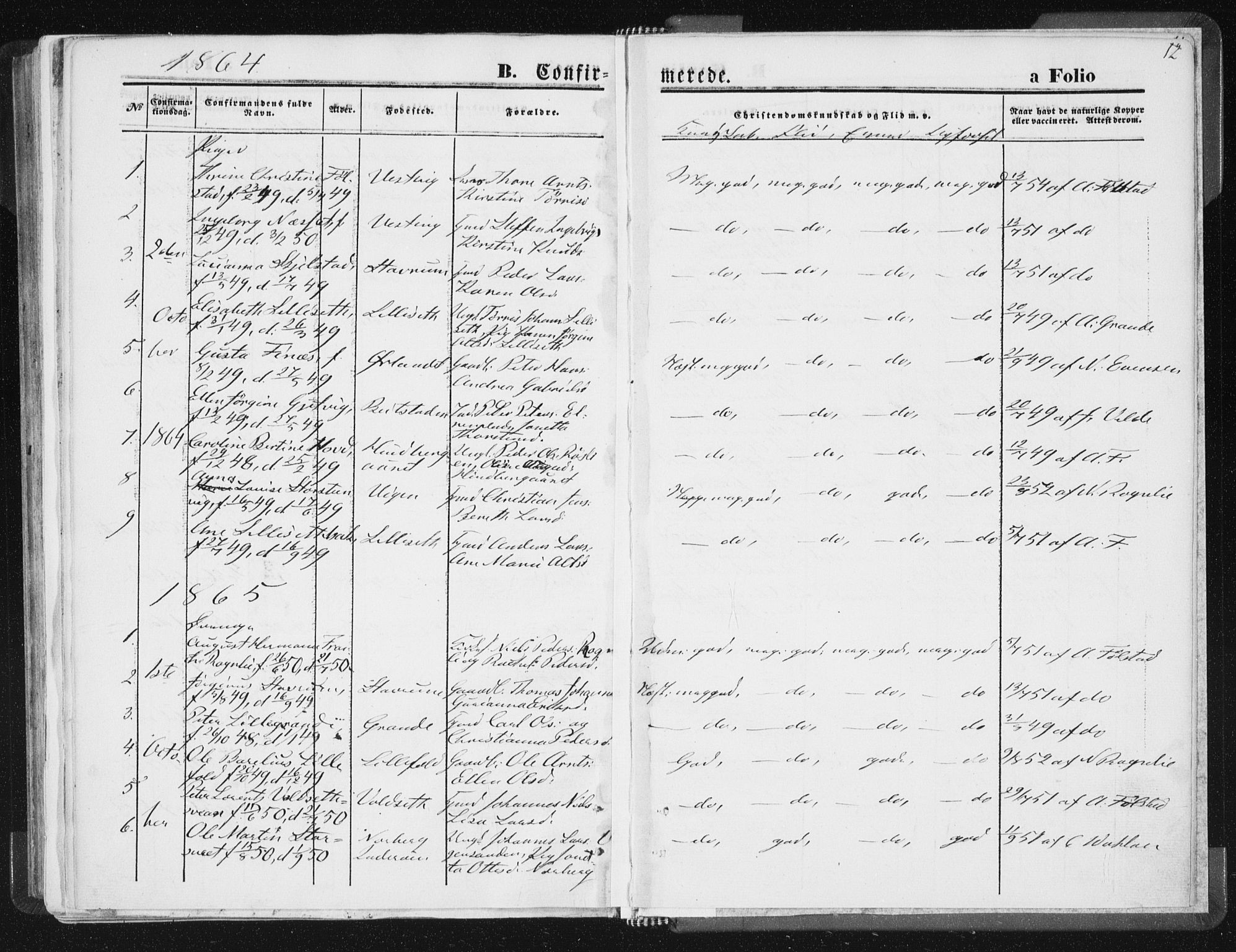 Ministerialprotokoller, klokkerbøker og fødselsregistre - Nord-Trøndelag, SAT/A-1458/744/L0418: Parish register (official) no. 744A02, 1843-1866, p. 12