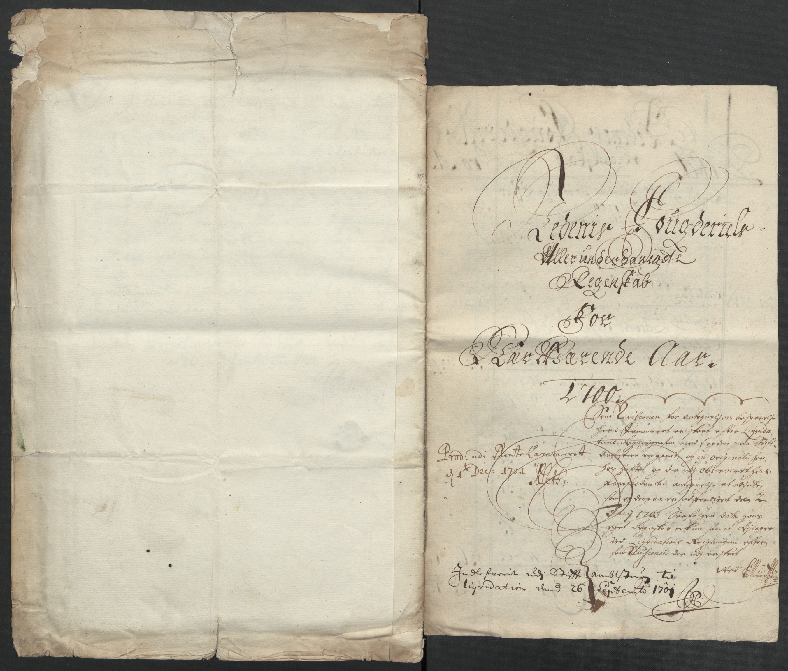 Rentekammeret inntil 1814, Reviderte regnskaper, Fogderegnskap, AV/RA-EA-4092/R39/L2315: Fogderegnskap Nedenes, 1700-1701, p. 10