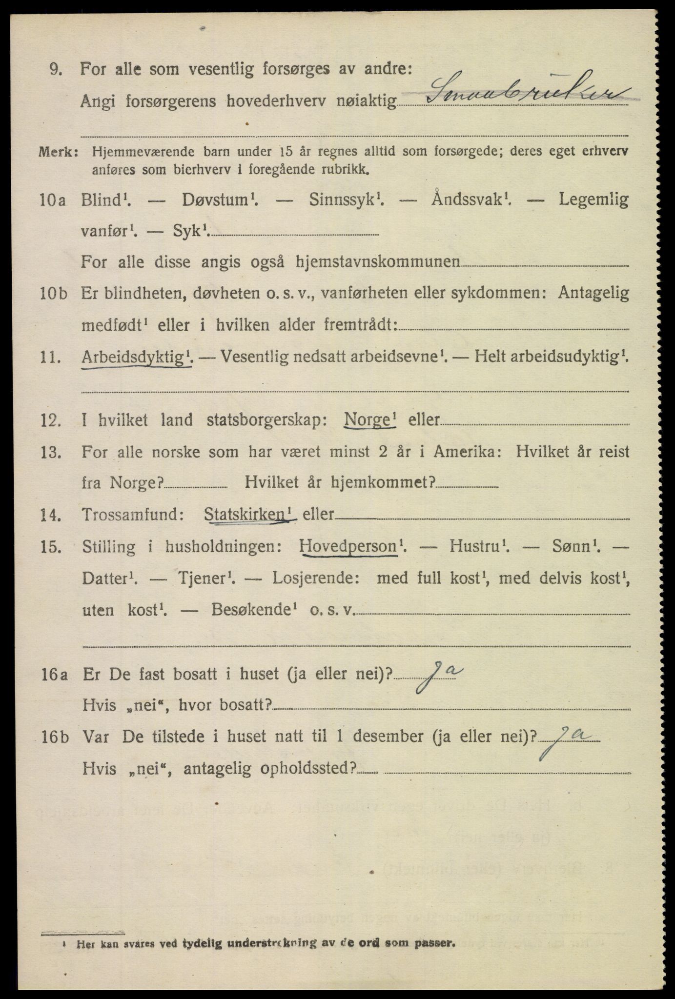 SAK, 1920 census for Holt, 1920, p. 3789