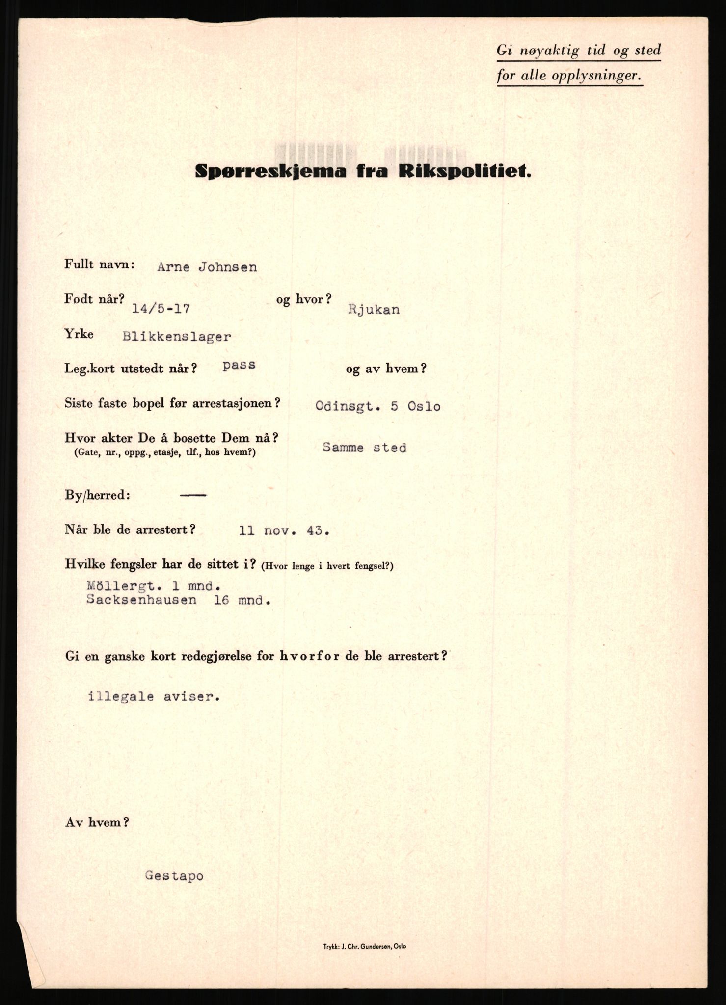 Rikspolitisjefen, AV/RA-S-1560/L/L0008: Jaffe, Bernhard - Karset, Helge Hafsahl, 1940-1945, p. 845