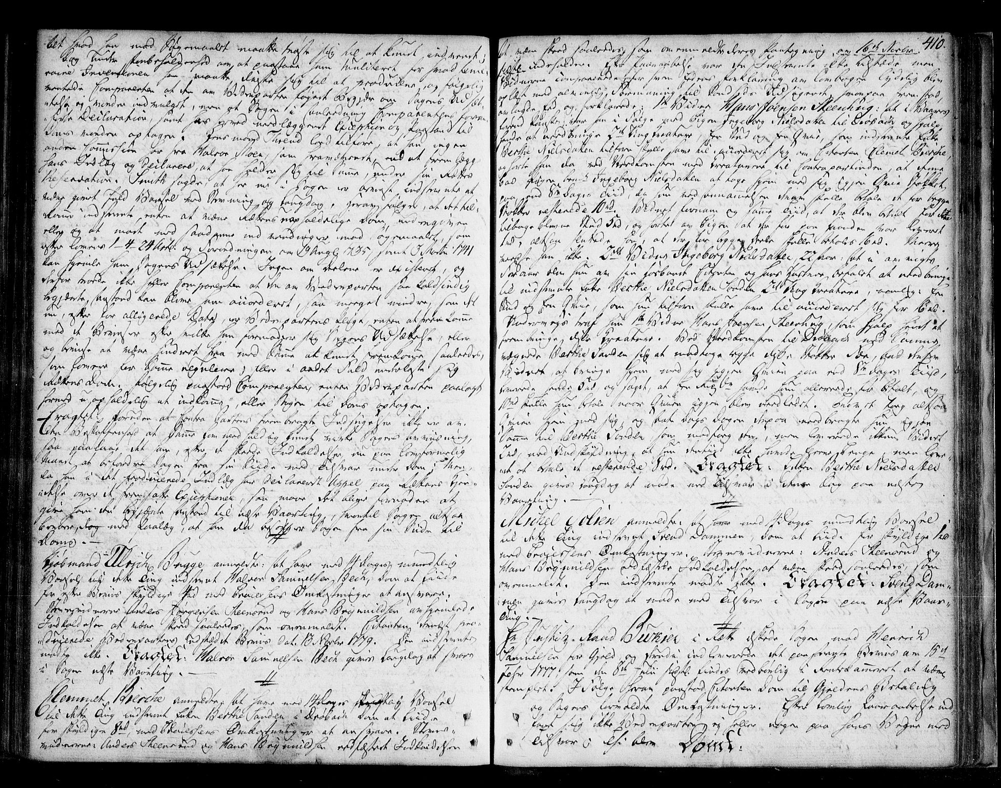 Follo sorenskriveri, SAO/A-10274/F/Fb/Fba/L0042: Tingbok, 1772-1782, p. 409b-410a