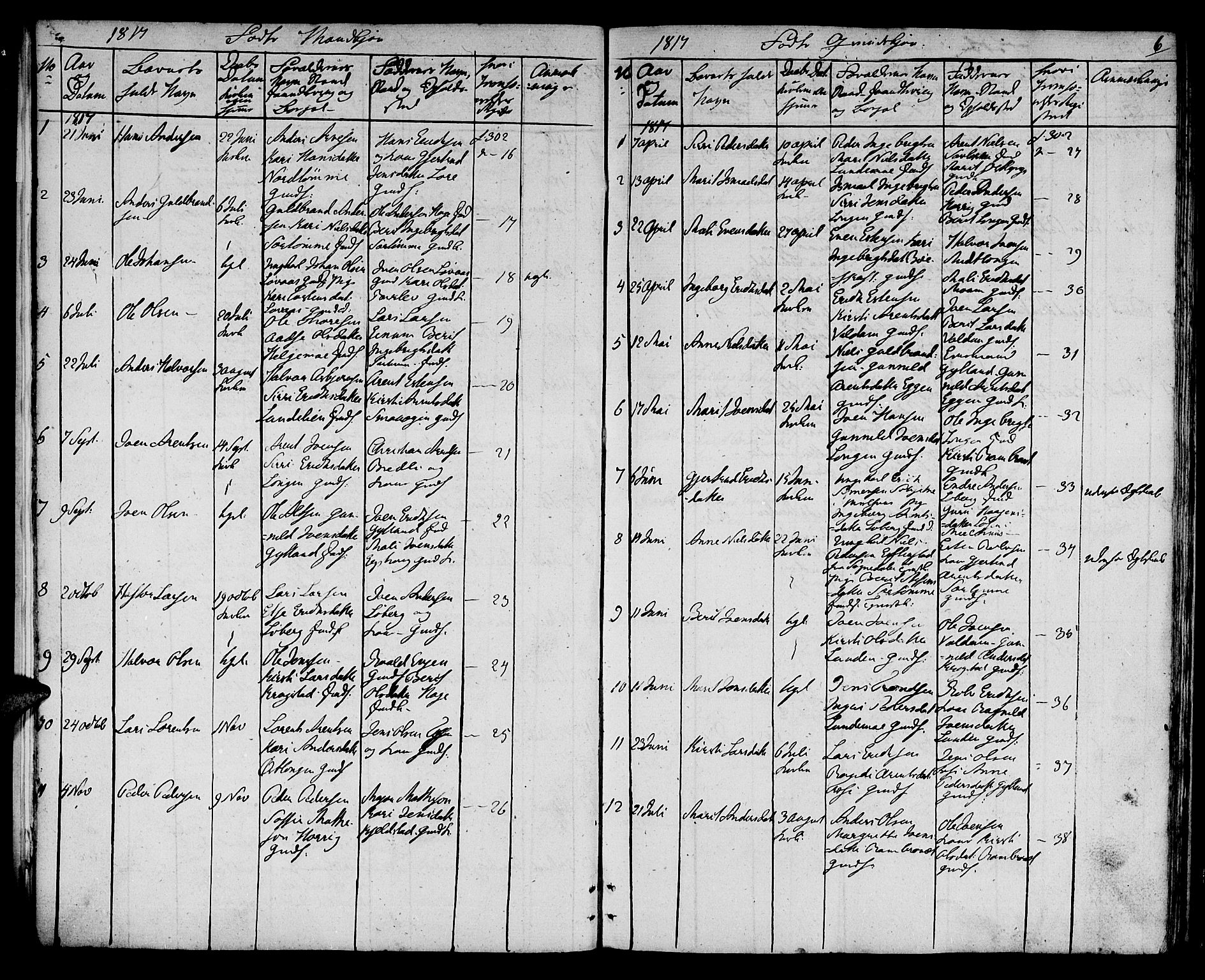 Ministerialprotokoller, klokkerbøker og fødselsregistre - Sør-Trøndelag, SAT/A-1456/692/L1108: Parish register (copy) no. 692C03, 1816-1833, p. 6