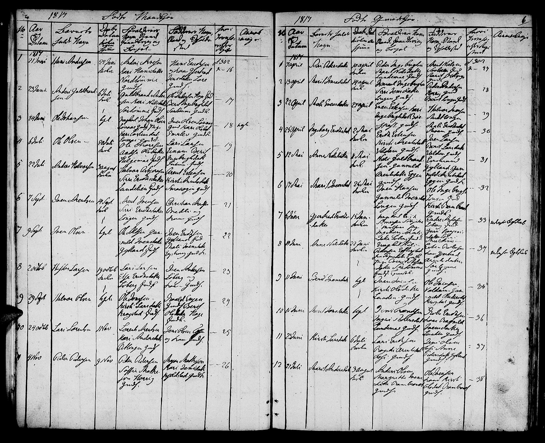 Ministerialprotokoller, klokkerbøker og fødselsregistre - Sør-Trøndelag, AV/SAT-A-1456/692/L1108: Parish register (copy) no. 692C03, 1816-1833, p. 6