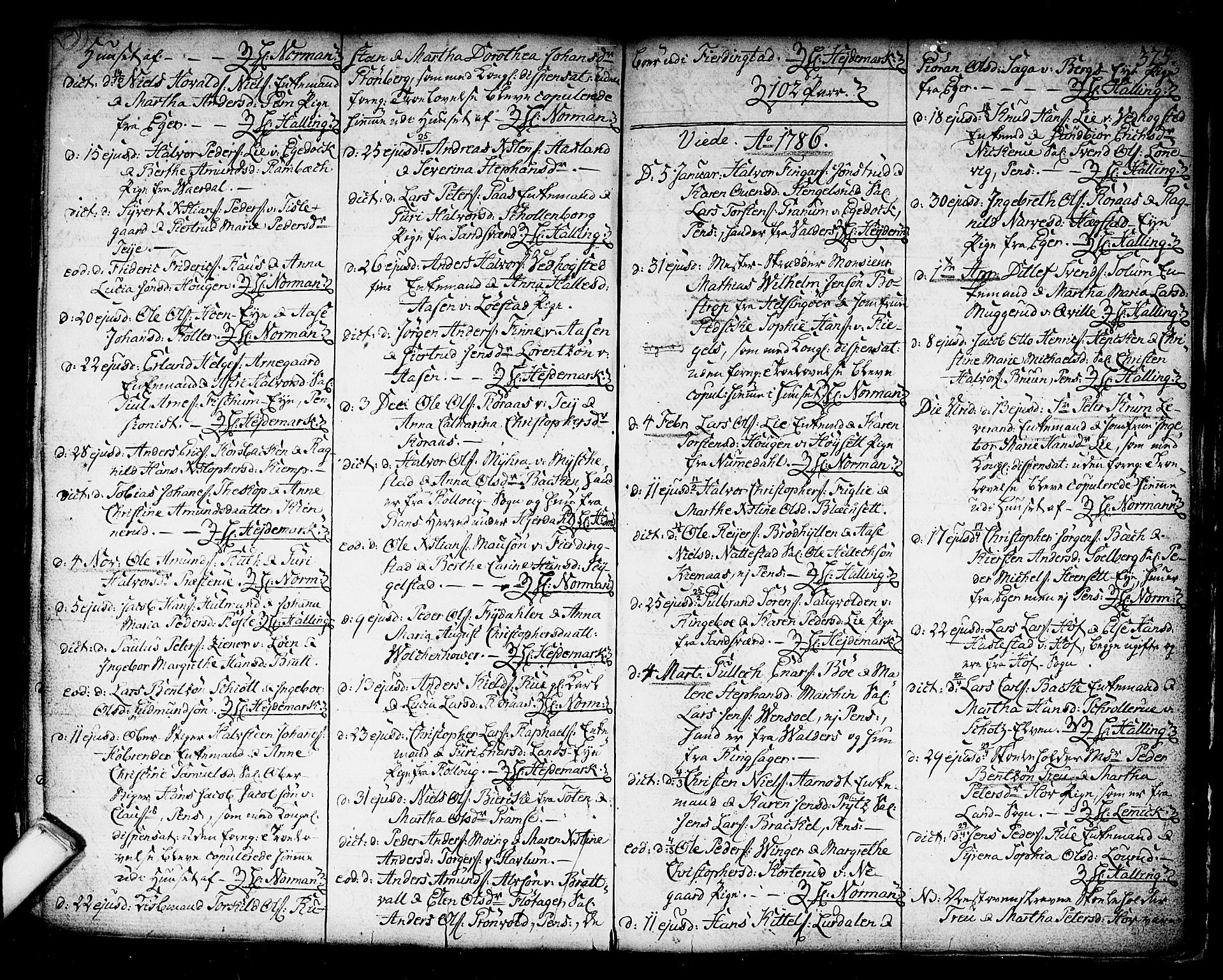 Kongsberg kirkebøker, SAKO/A-22/F/Fa/L0006: Parish register (official) no. I 6, 1783-1797, p. 375