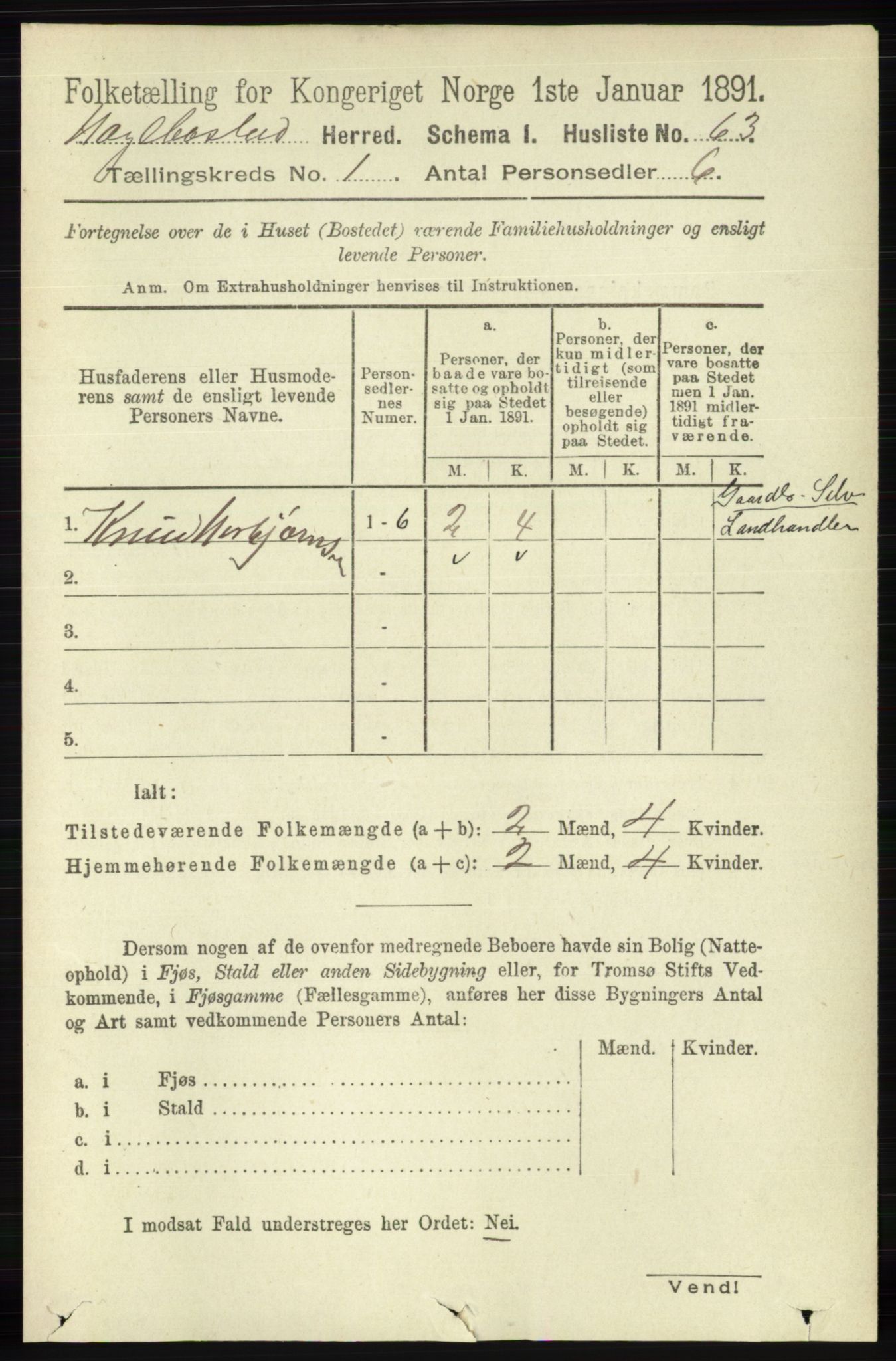 RA, 1891 census for 1034 Hægebostad, 1891, p. 85