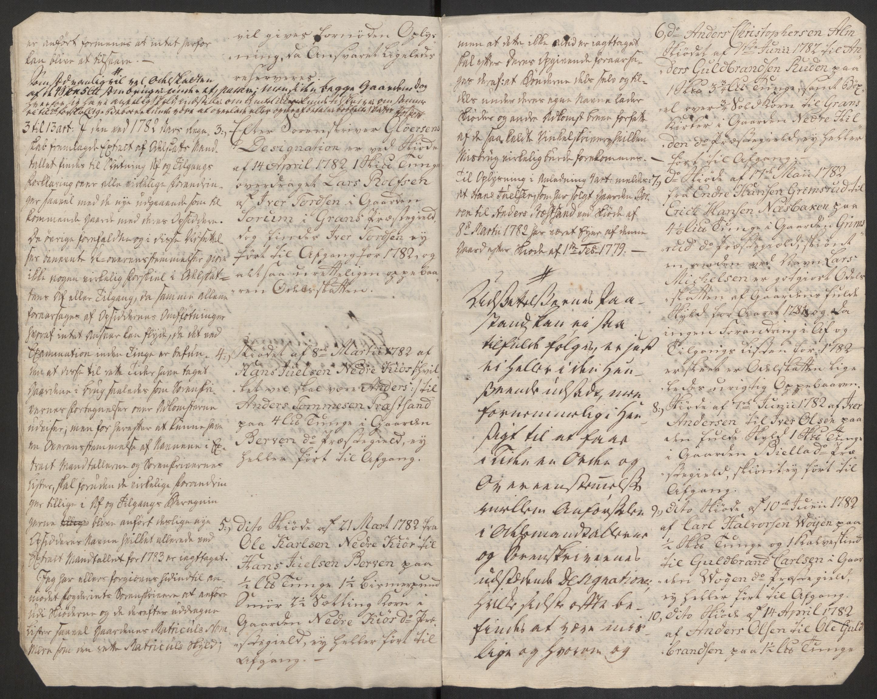 Rentekammeret inntil 1814, Reviderte regnskaper, Fogderegnskap, AV/RA-EA-4092/R19/L1369: Fogderegnskap Toten, Hadeland og Vardal, 1782, p. 411