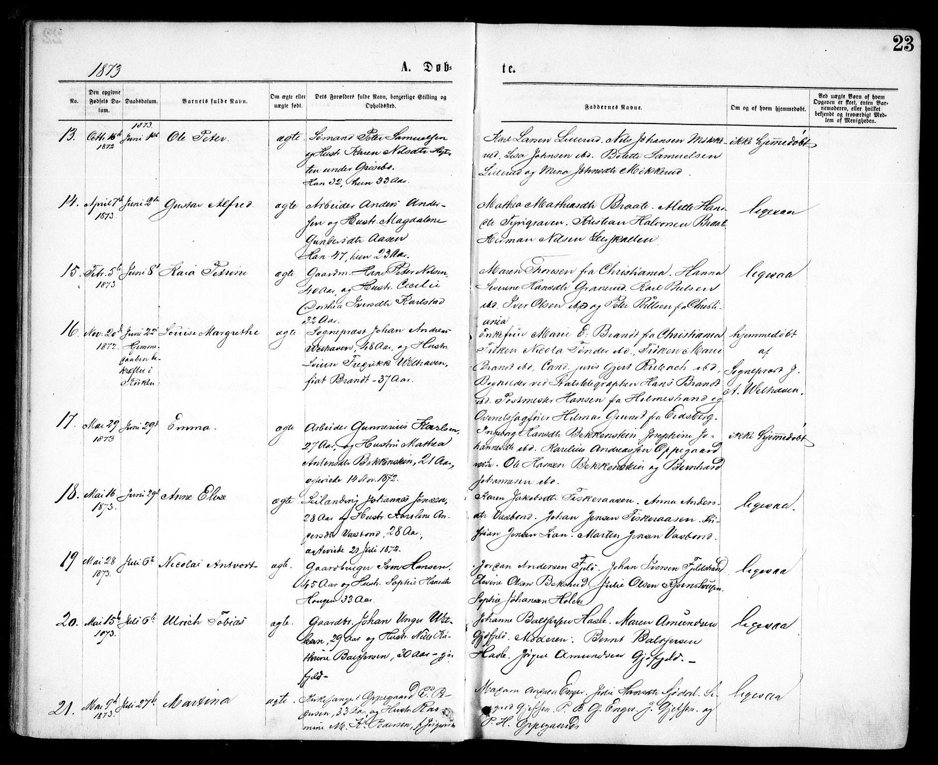 Nesodden prestekontor Kirkebøker, AV/SAO-A-10013/F/Fa/L0008: Parish register (official) no. I 8, 1869-1879, p. 23