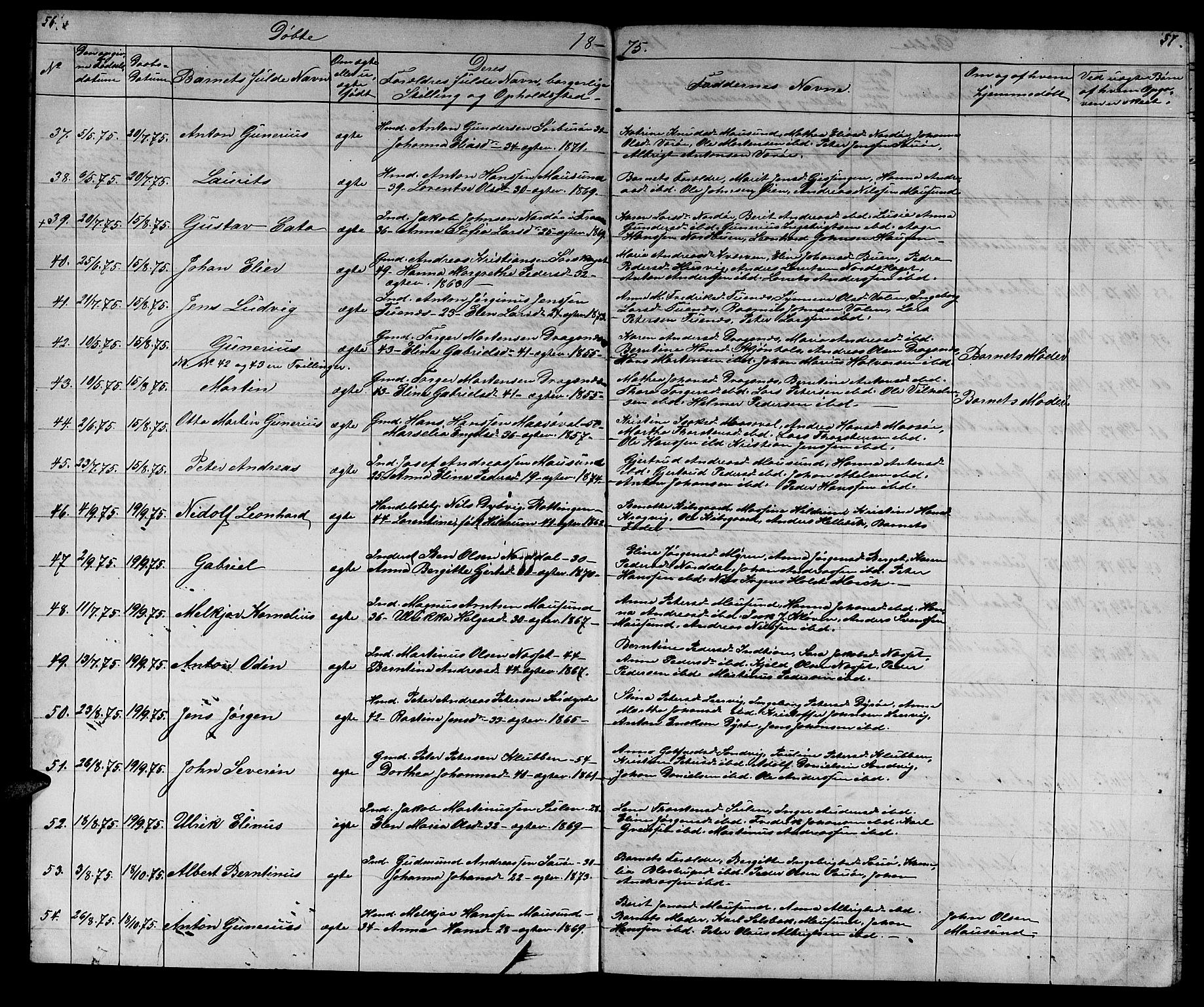 Ministerialprotokoller, klokkerbøker og fødselsregistre - Sør-Trøndelag, SAT/A-1456/640/L0583: Parish register (copy) no. 640C01, 1866-1877, p. 56-57