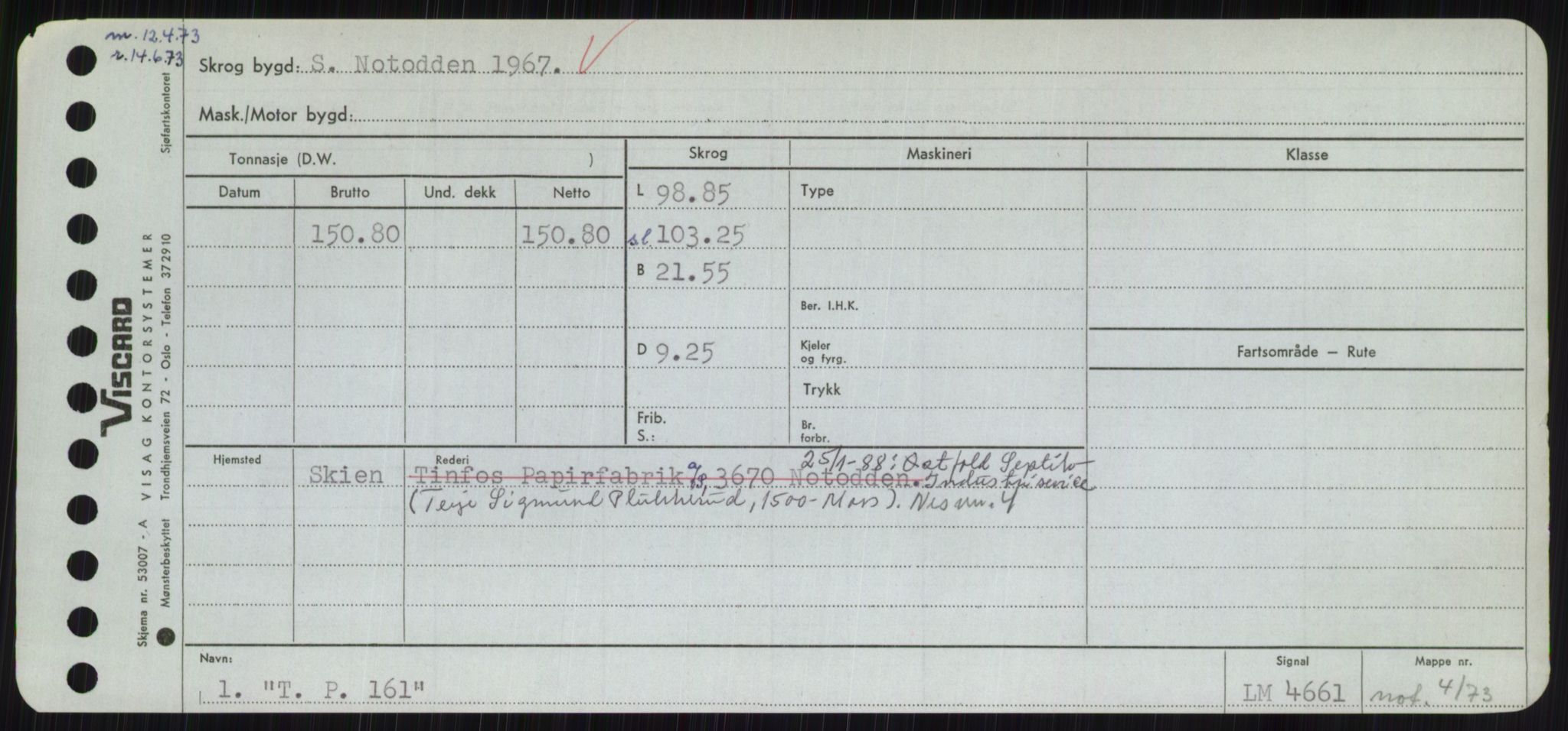 Sjøfartsdirektoratet med forløpere, Skipsmålingen, AV/RA-S-1627/H/Hc/L0001: Lektere, A-Y, p. 501