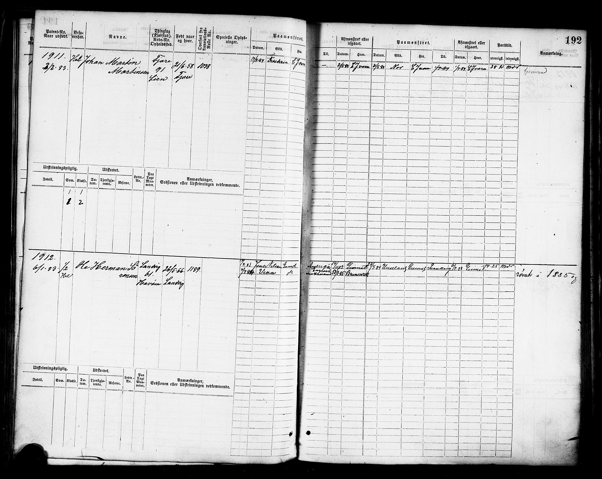 Grimstad mønstringskrets, AV/SAK-2031-0013/F/Fb/L0011: Hovedrulle nr 1529-2290, V-24, 1877-1889, p. 199