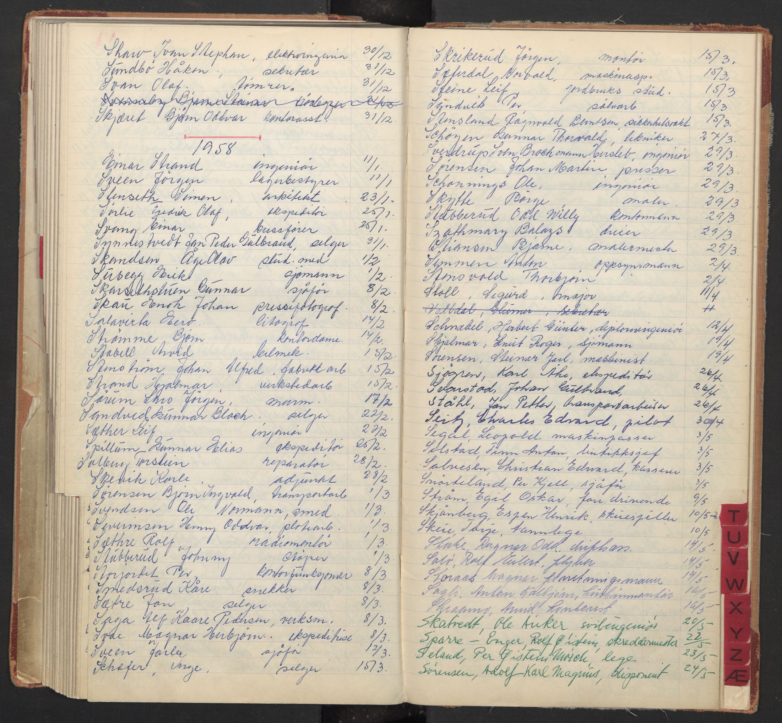 Oslo byfogd avd. I, AV/SAO-A-10220/L/La/L0009: Vigselsregister, 1955-1958, p. 131