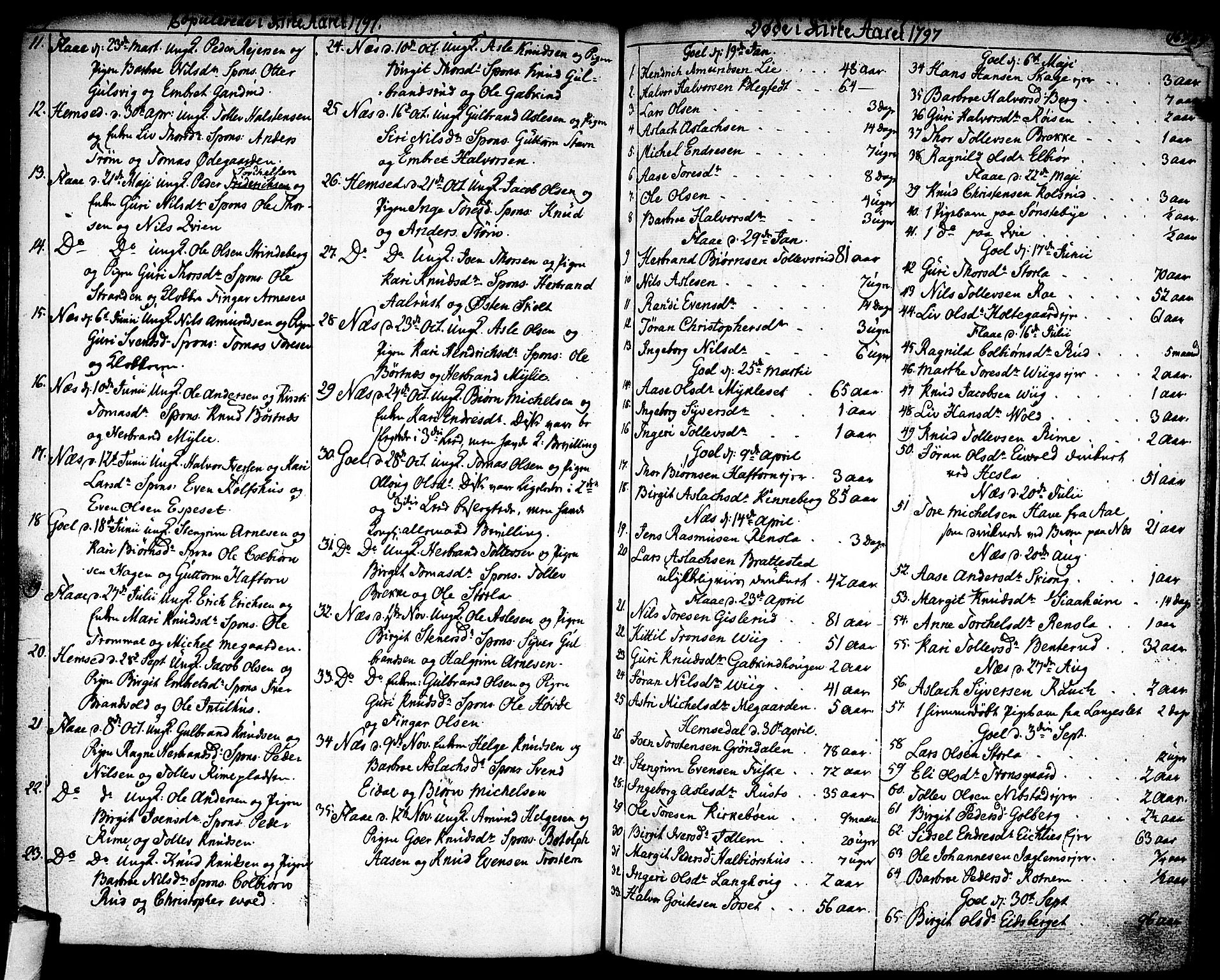 Nes kirkebøker, SAKO/A-236/F/Fa/L0005: Parish register (official) no. 5, 1787-1807, p. 166-167