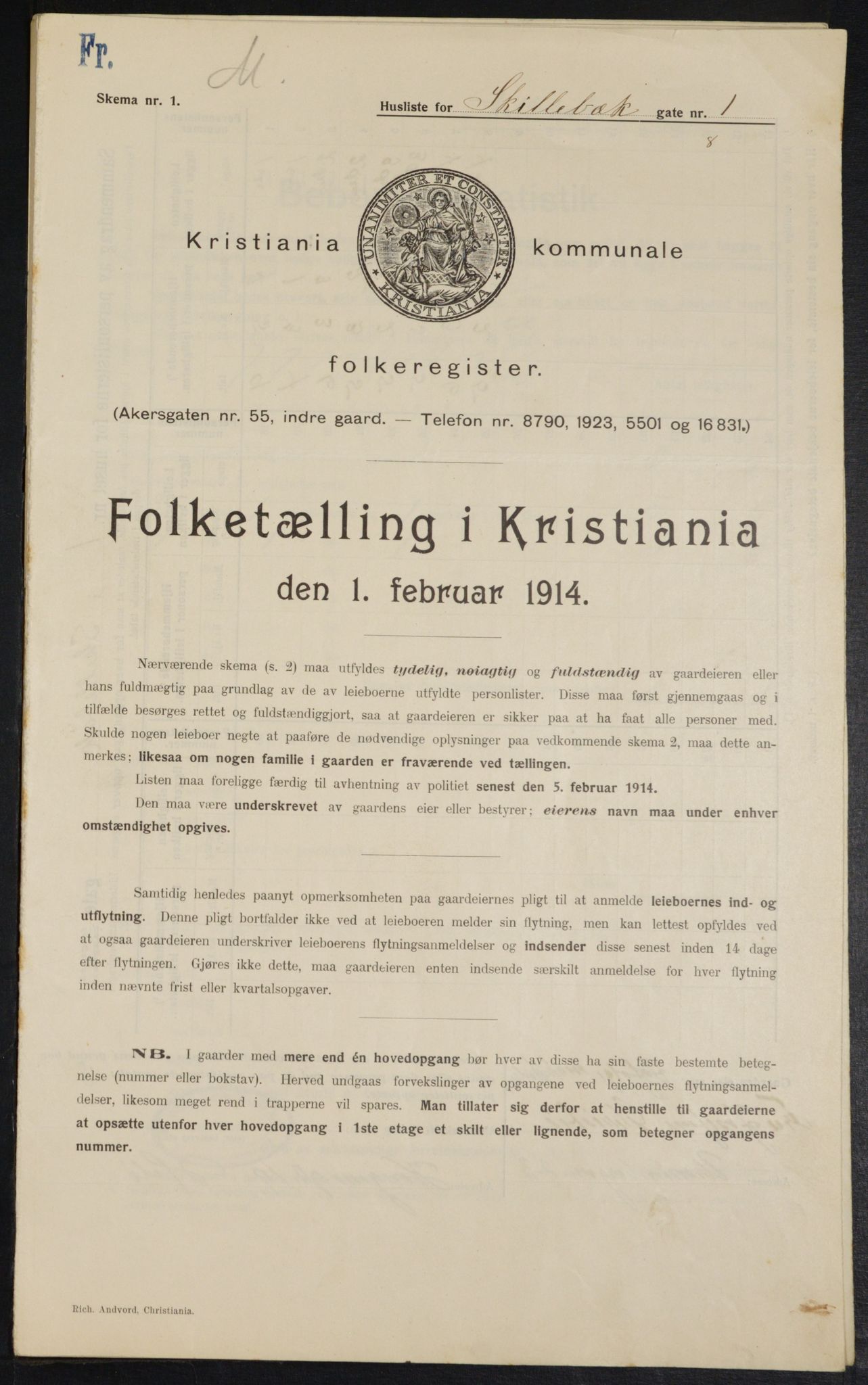 OBA, Municipal Census 1914 for Kristiania, 1914, p. 95312