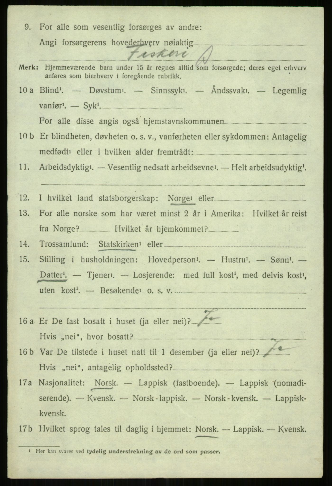 SATØ, 1920 census for Lenvik, 1920, p. 5645