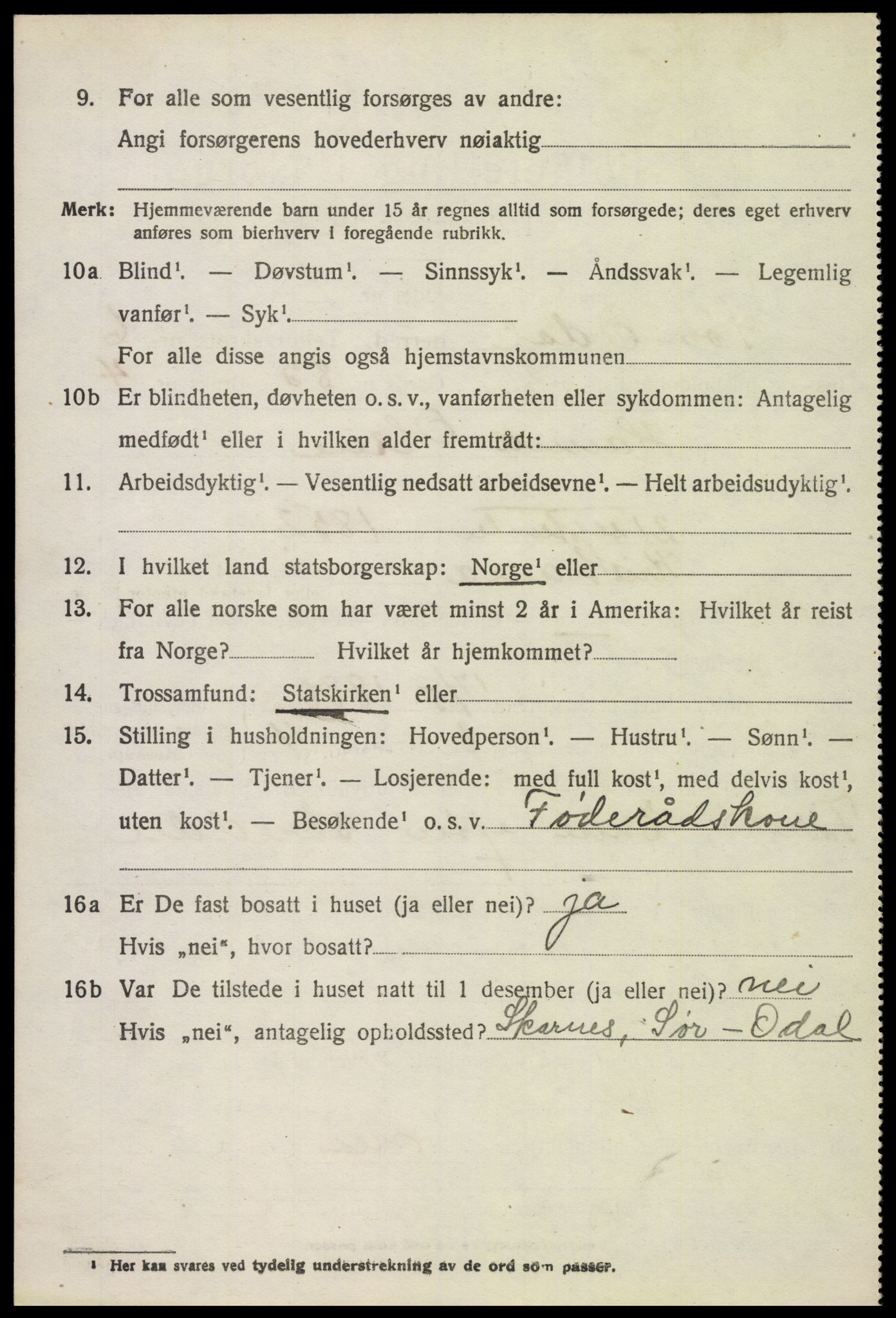 SAH, 1920 census for Sør-Odal, 1920, p. 8650