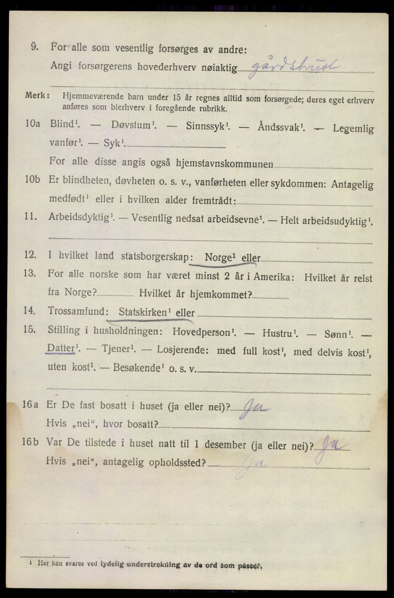 SAKO, 1920 census for Sandeherred, 1920, p. 11921